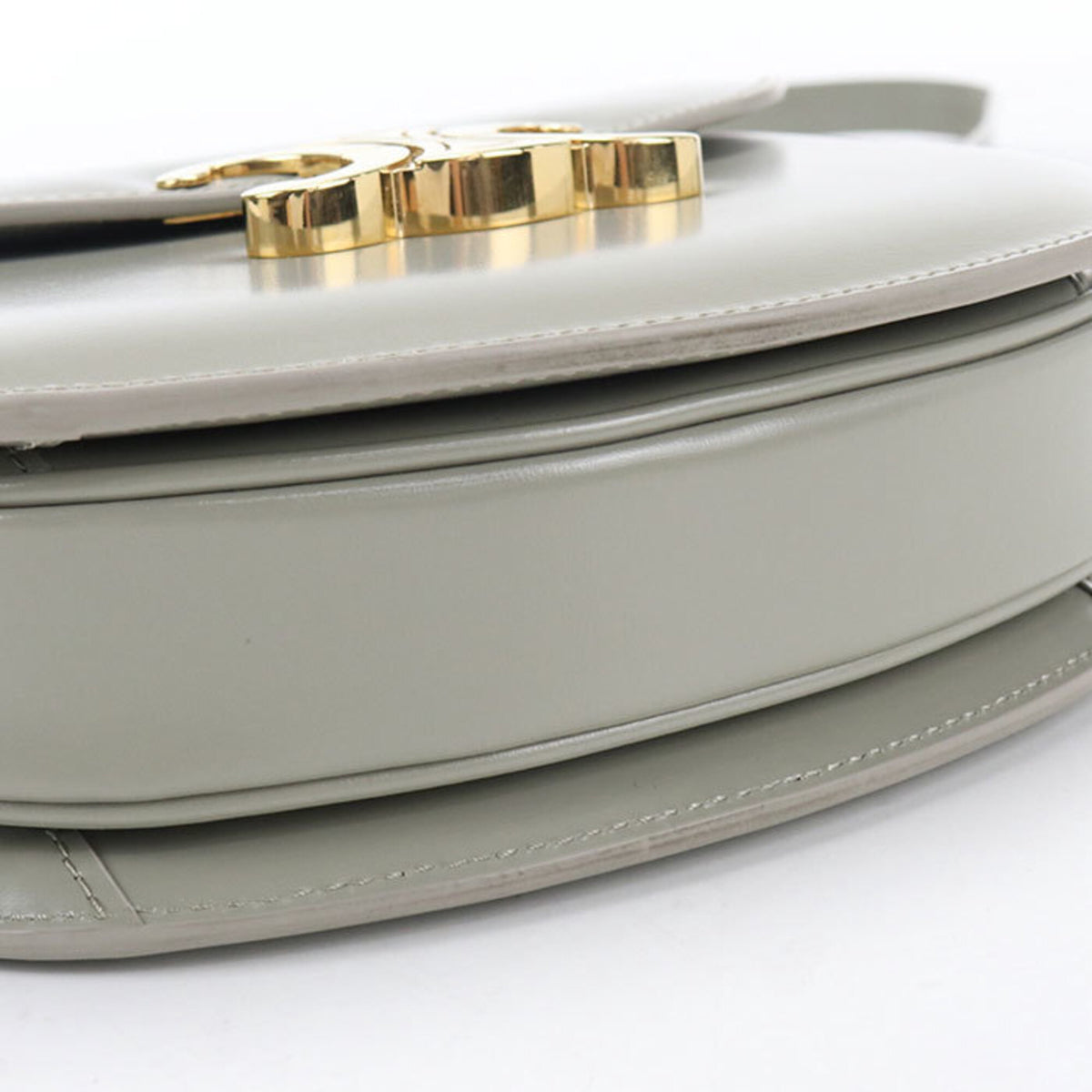 Celine Gray Leather Shoulder Bag (Pre-Owned)