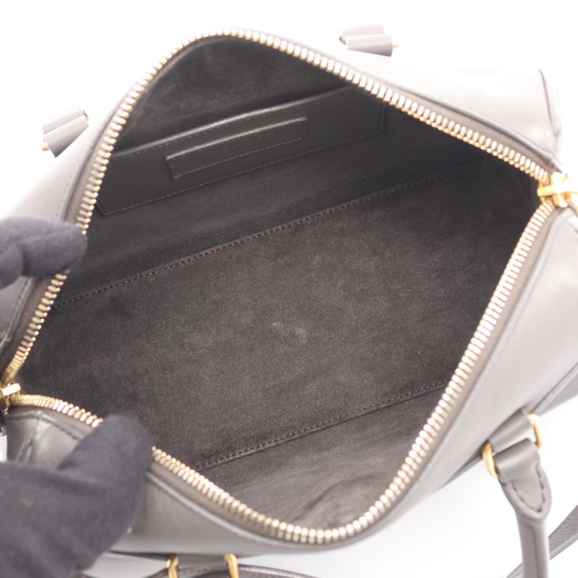 Yves Saint Laurent Gray Leather Handbag (Pre-Owned)