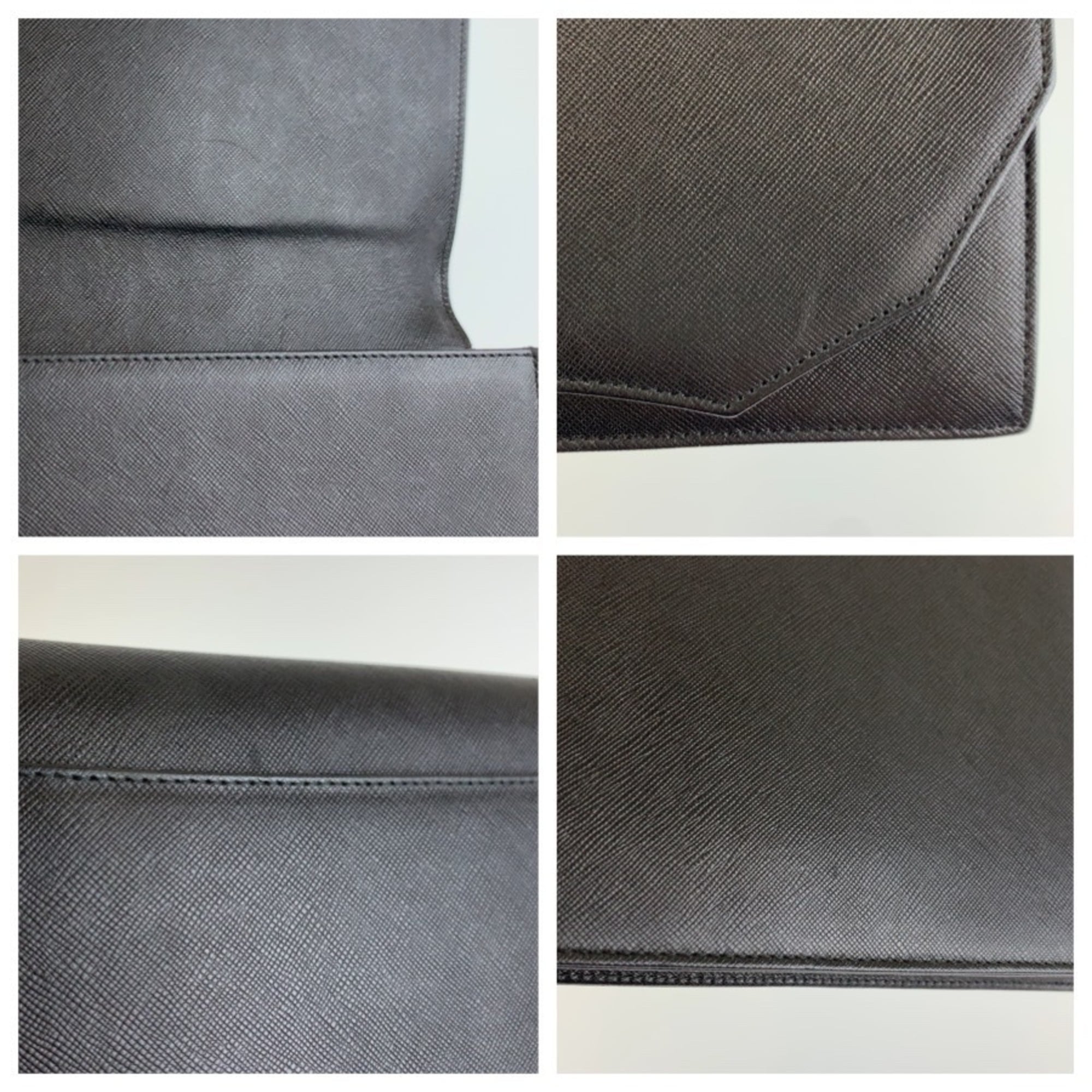 Yves Saint Laurent Black Leather Clutch Bag (Pre-Owned)