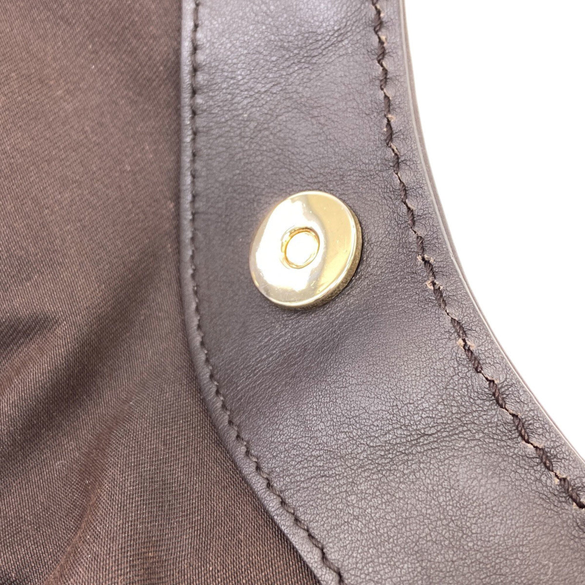 Gucci Brown Canvas Handbag (Pre-Owned)