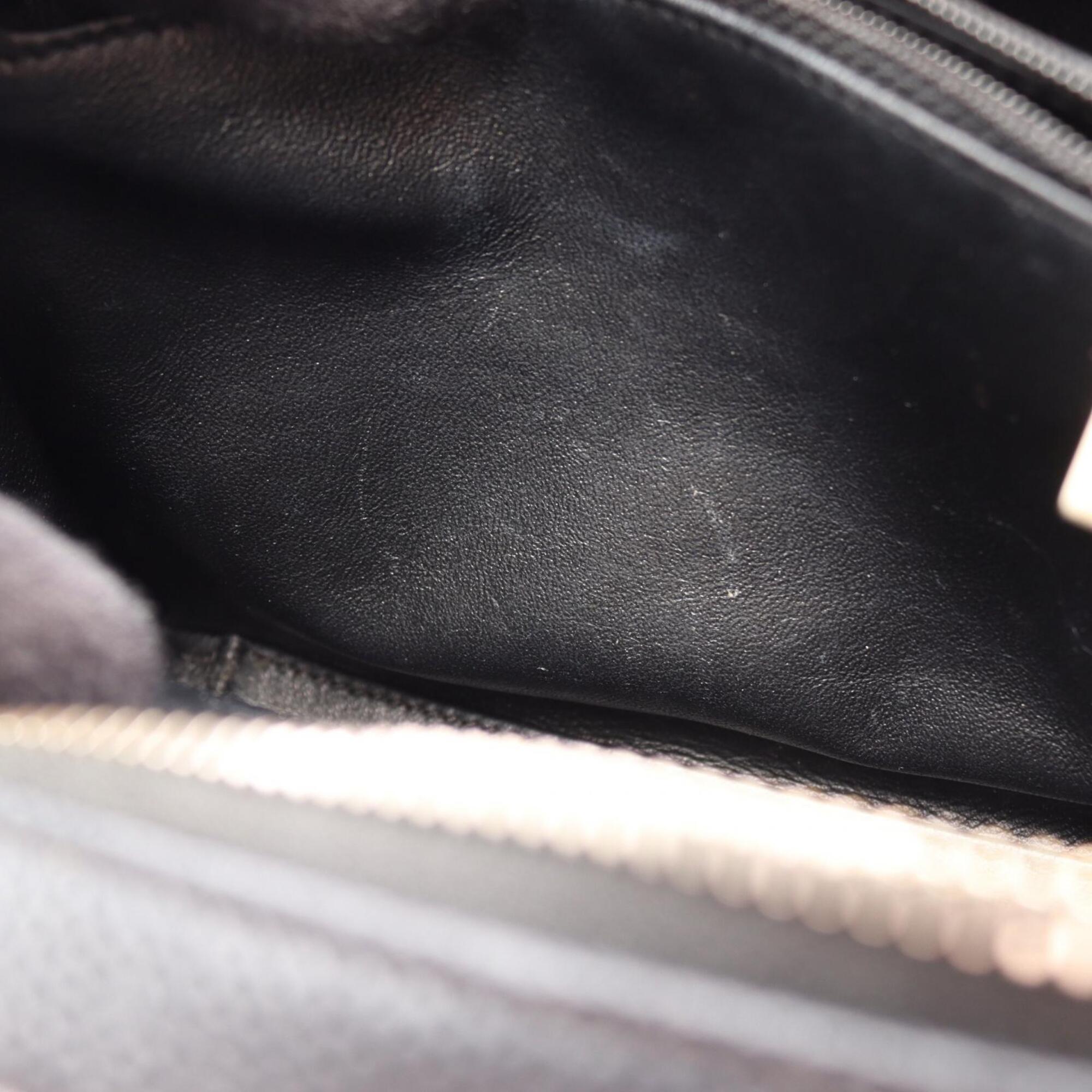 Chanel Black Grained Calfskin Handbag Shoulder Bag Vanity Bag (Pre-Owned)