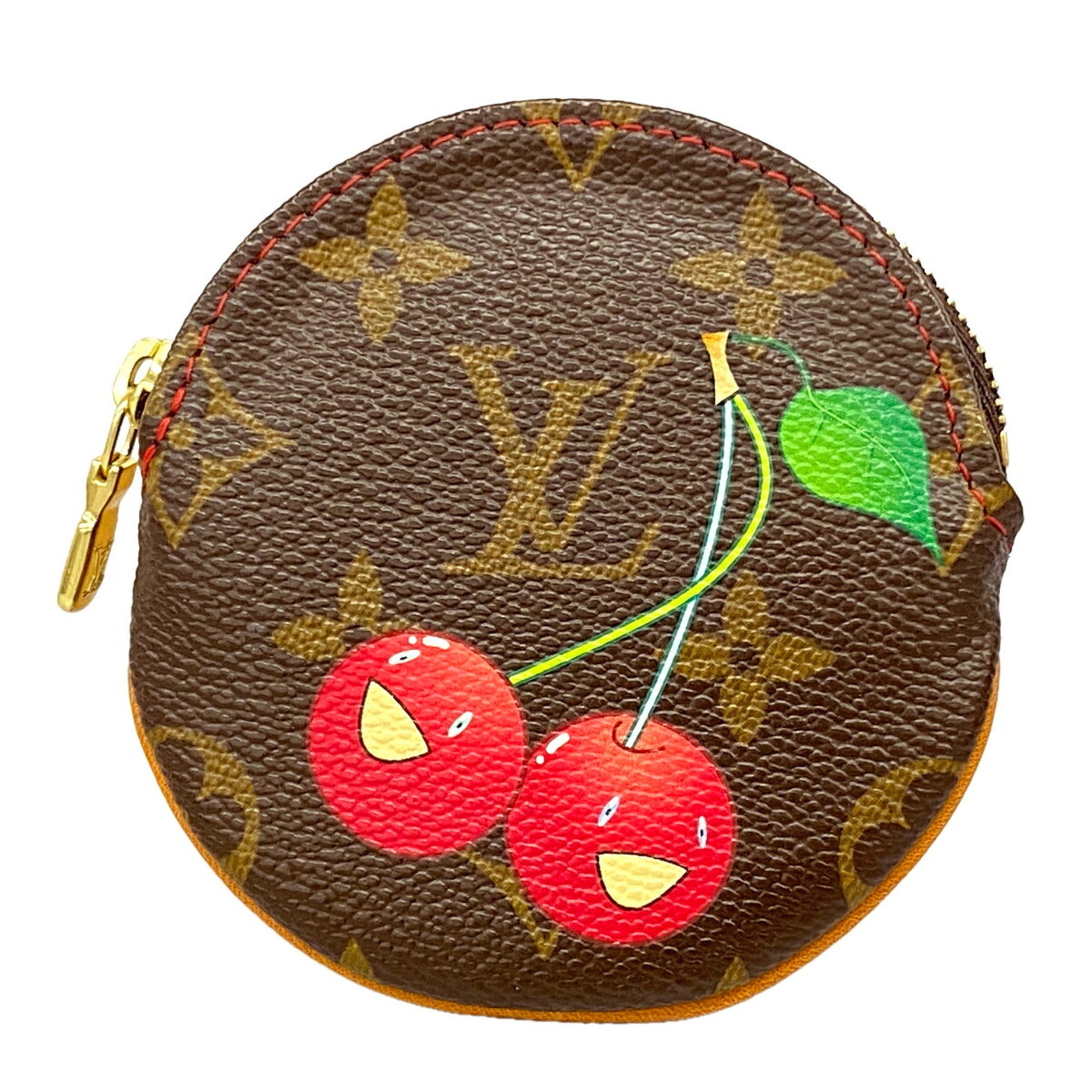 Louis Vuitton Brown Red Color Coin Purse/Coin Case (Pre-Owned)