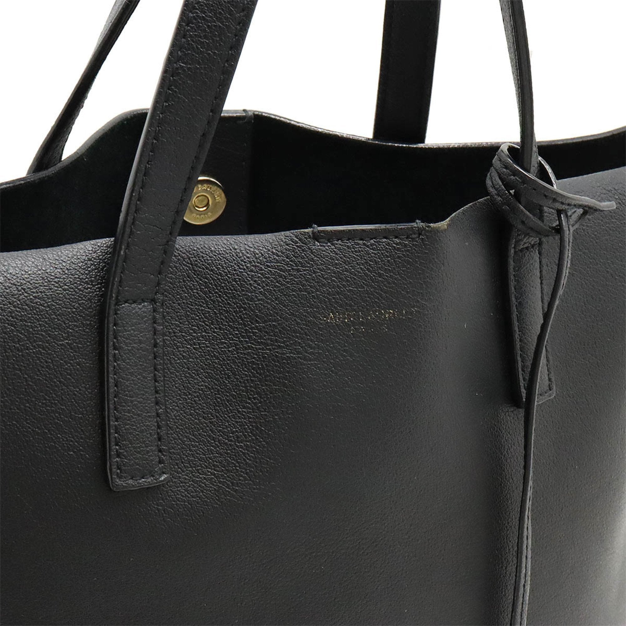 Yves Saint Laurent Black Leather Tote Bag (Pre-Owned)