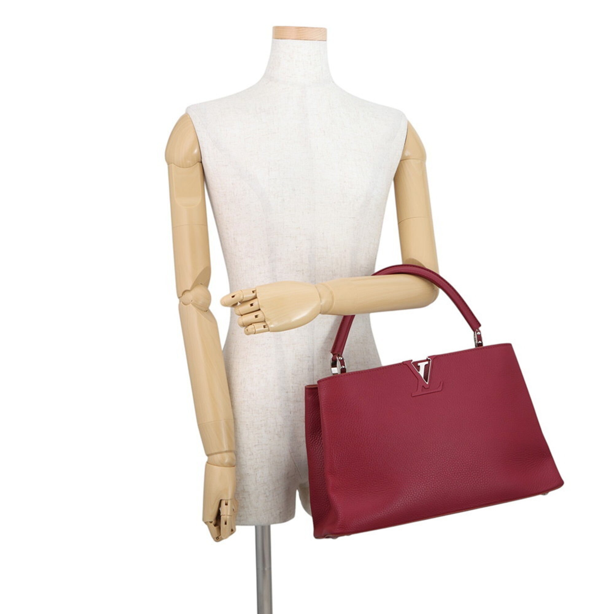 Louis Vuitton Bordeaux Salmon Pink Leather Handbag (Pre-Owned)