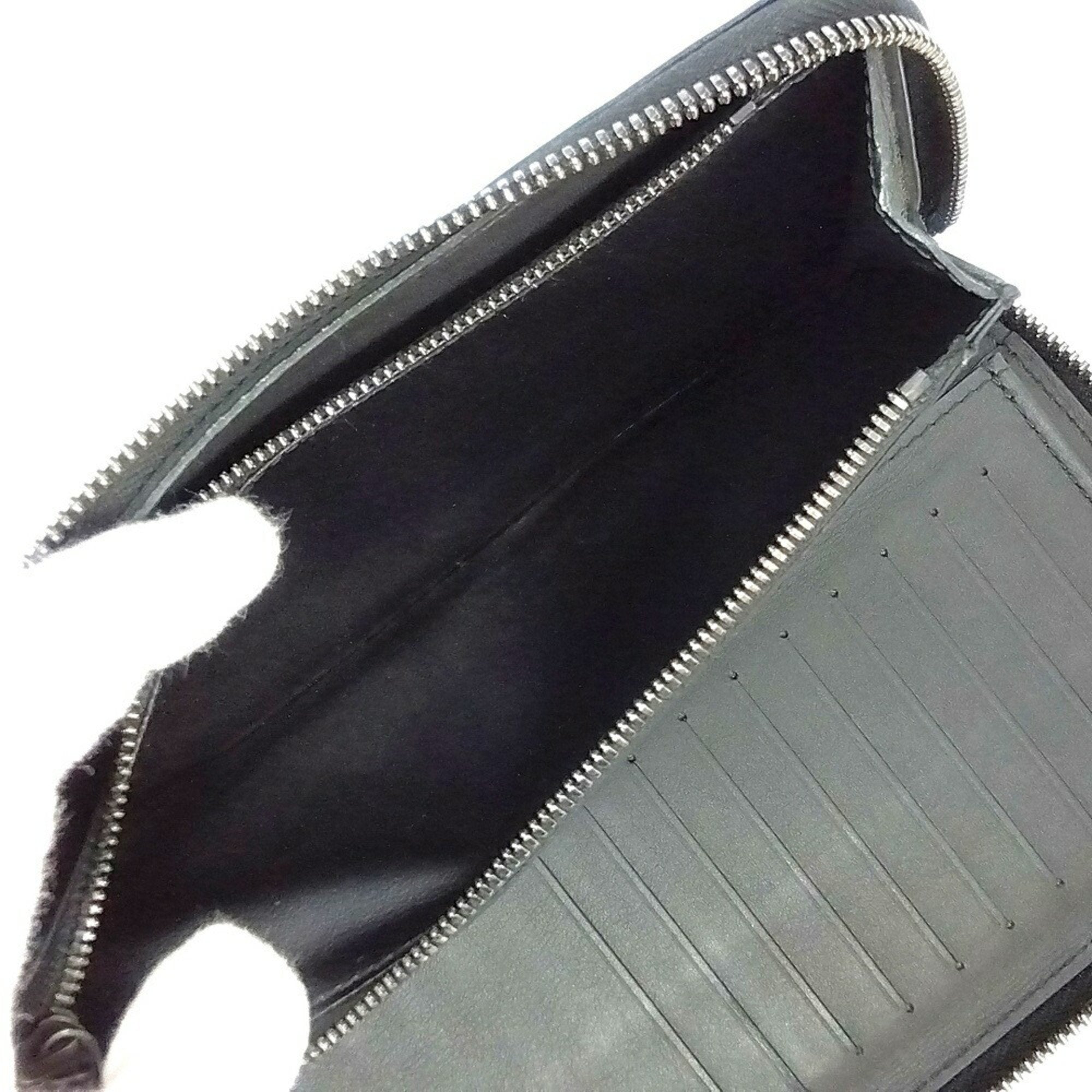 Louis Vuitton Black Noir Leather Coin Purse/Coin Case (Pre-Owned)