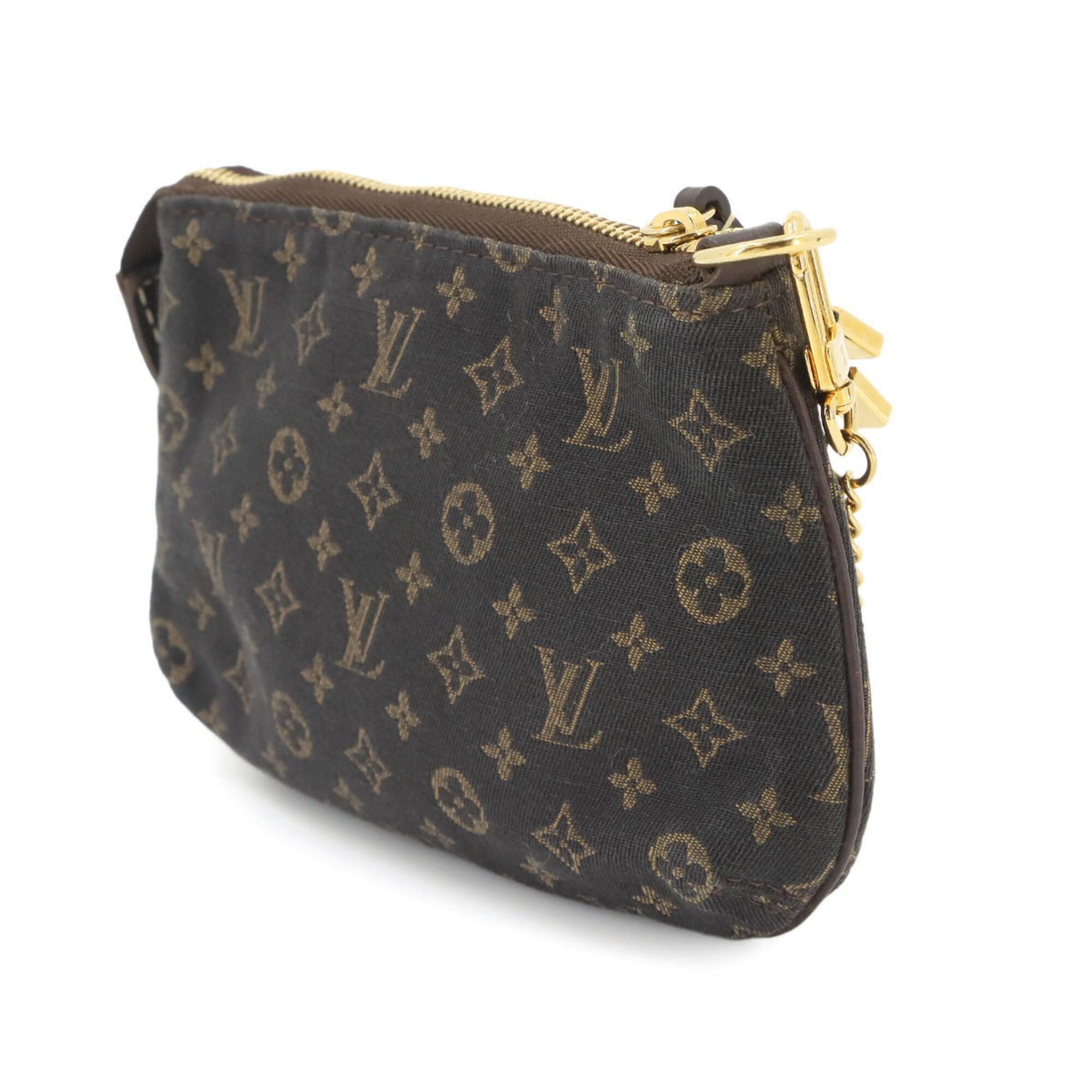 Louis Vuitton Ebene Monogram Mini Lin Handbag Pochette (Pre-Owned)