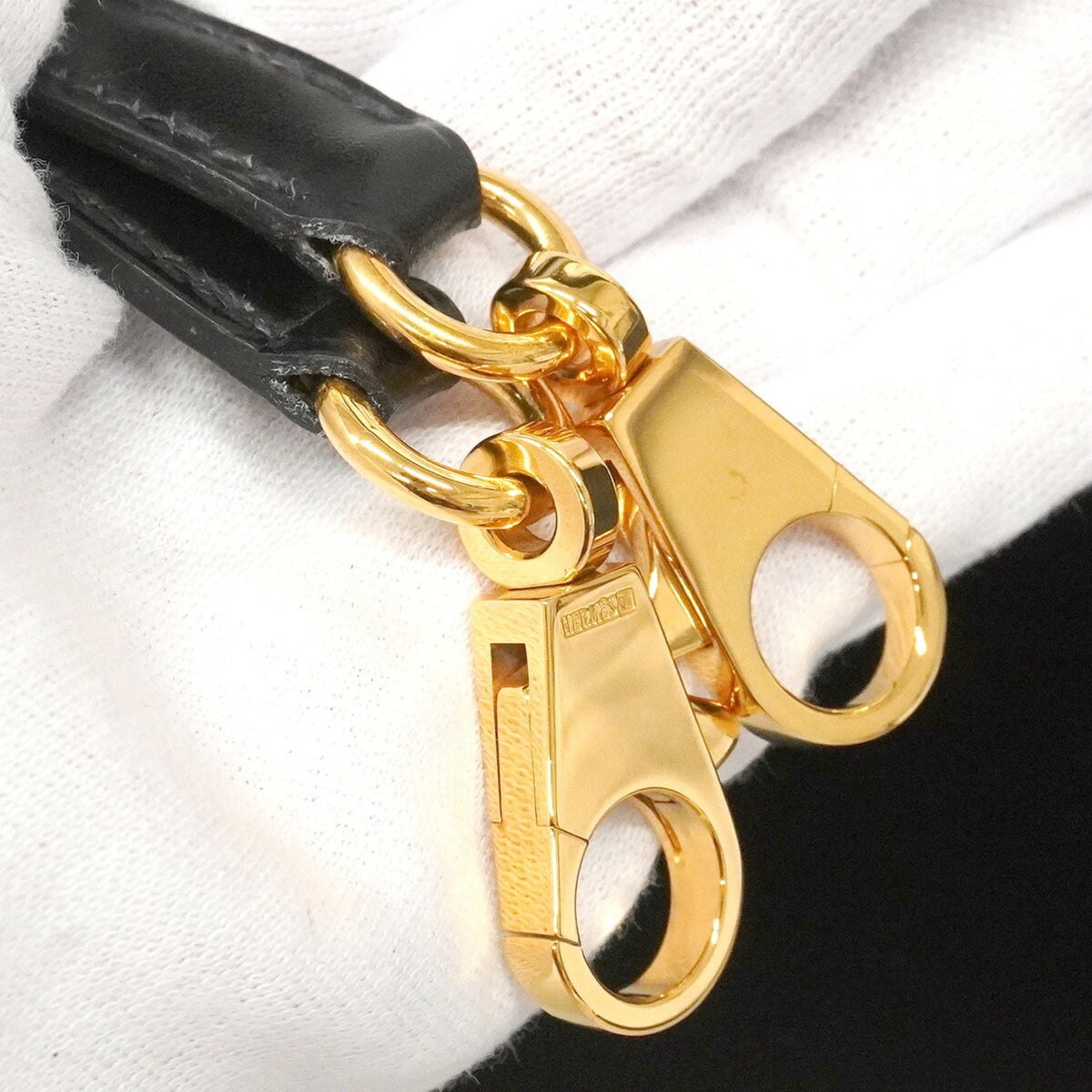 Hermes Black Box Calf Leather Handbag (Pre-Owned)