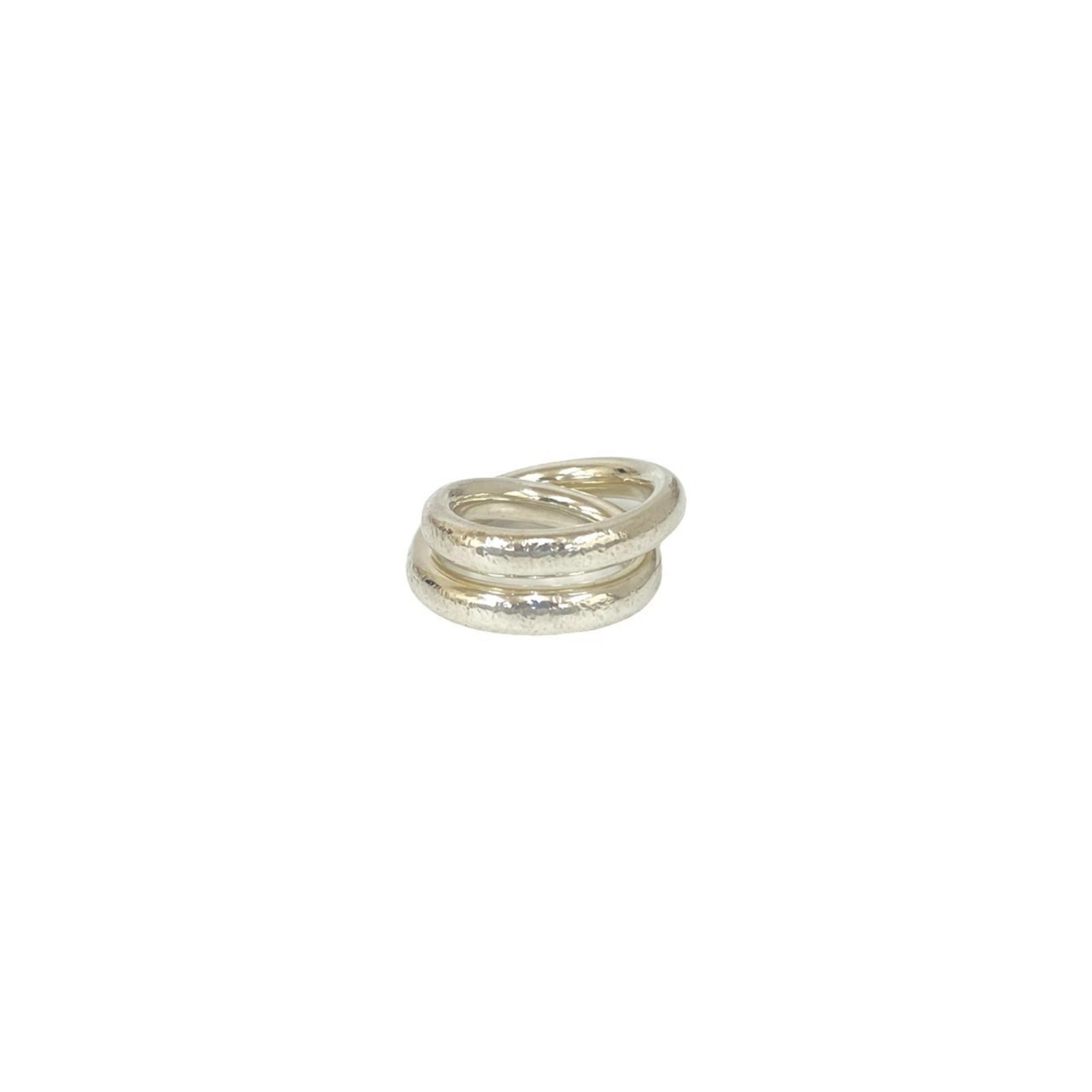 Hermes Silver Silver 925 Band Ring (Pre-Owned)