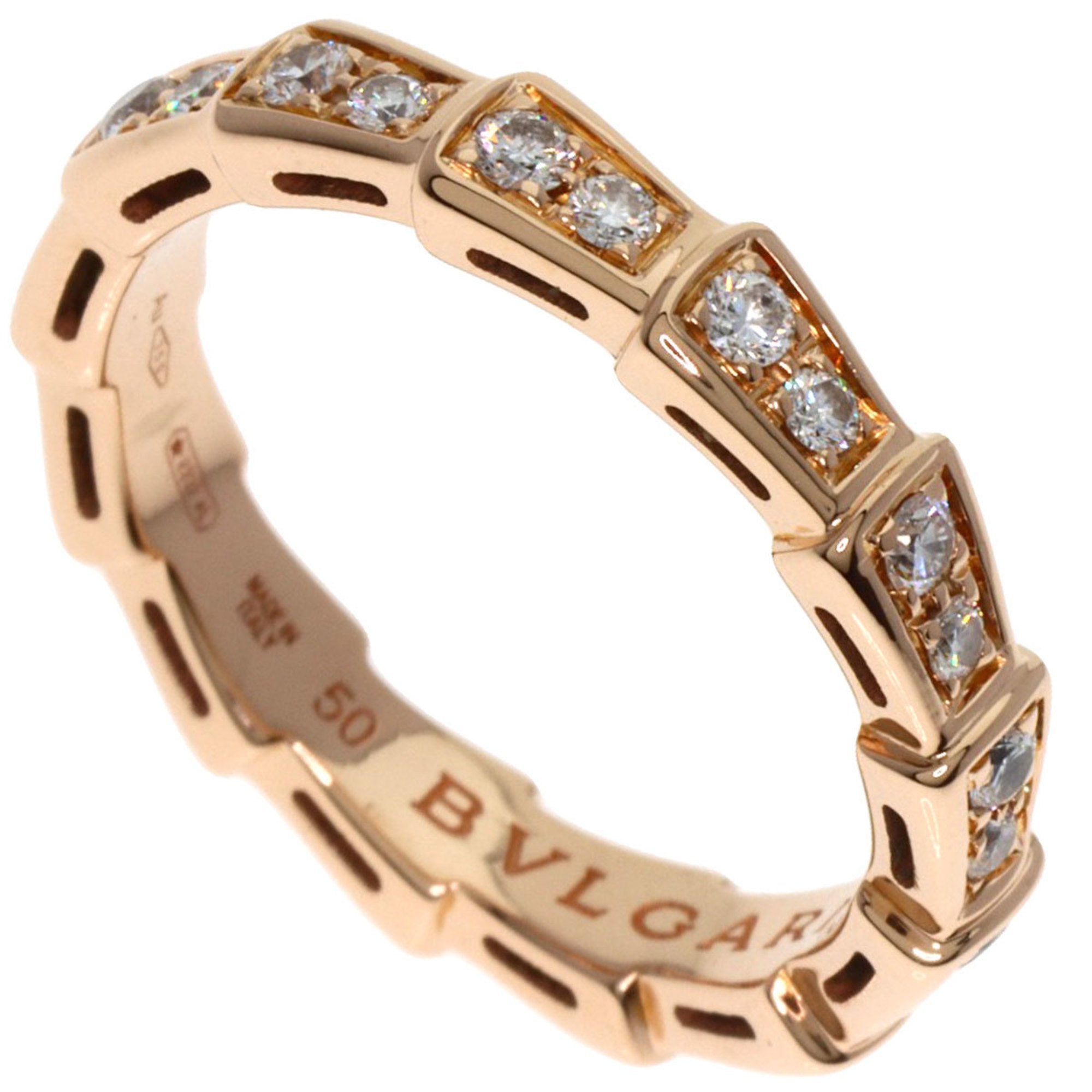 Bvlgari Serpenti Pink Gold (18K) Band Ring (Pre-Owned)