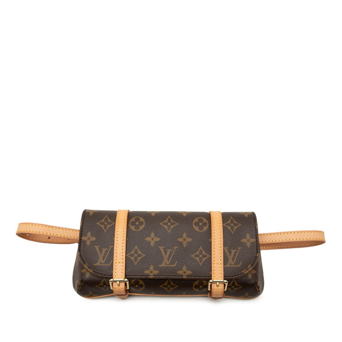 Louis Vuitton Brown Pvc Leather Pouch Sling Bag (Pre-Owned)