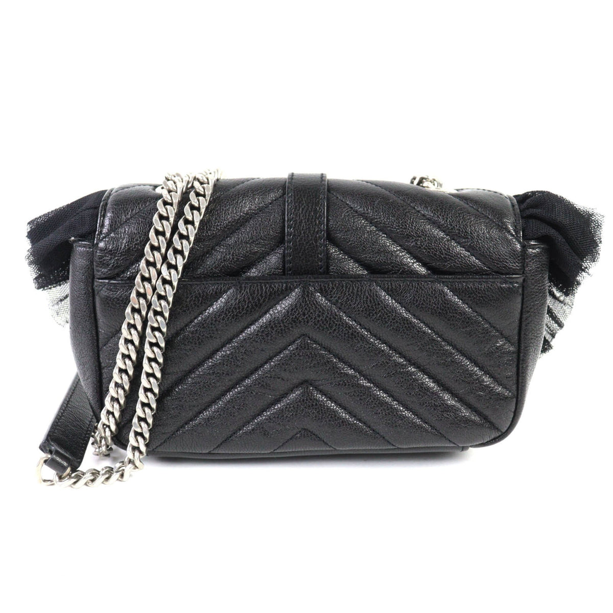 Saint Laurent Black Leather Shoulder Bag (Pre-Owned)