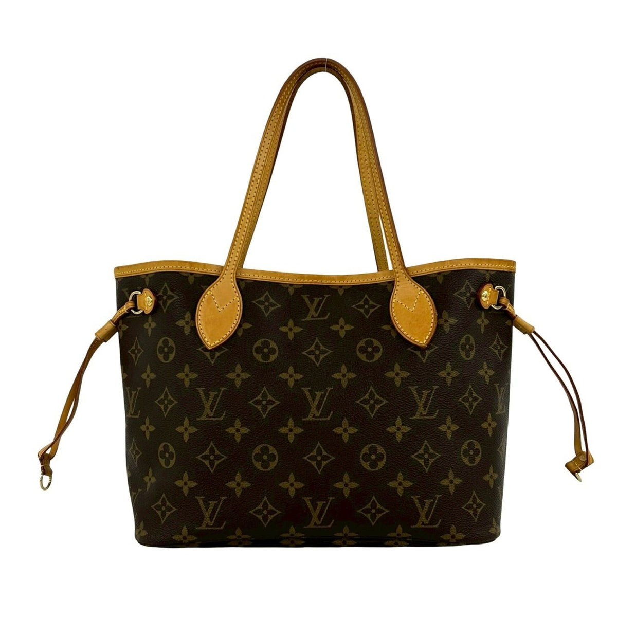 Louis Vuitton Brown Leather Pvc Handbag Tote Bag (Pre-Owned)