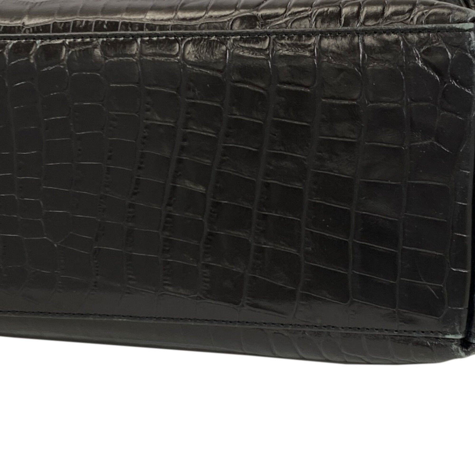 Salvatore Ferragamo Black Leather Tote Bag (Pre-Owned)