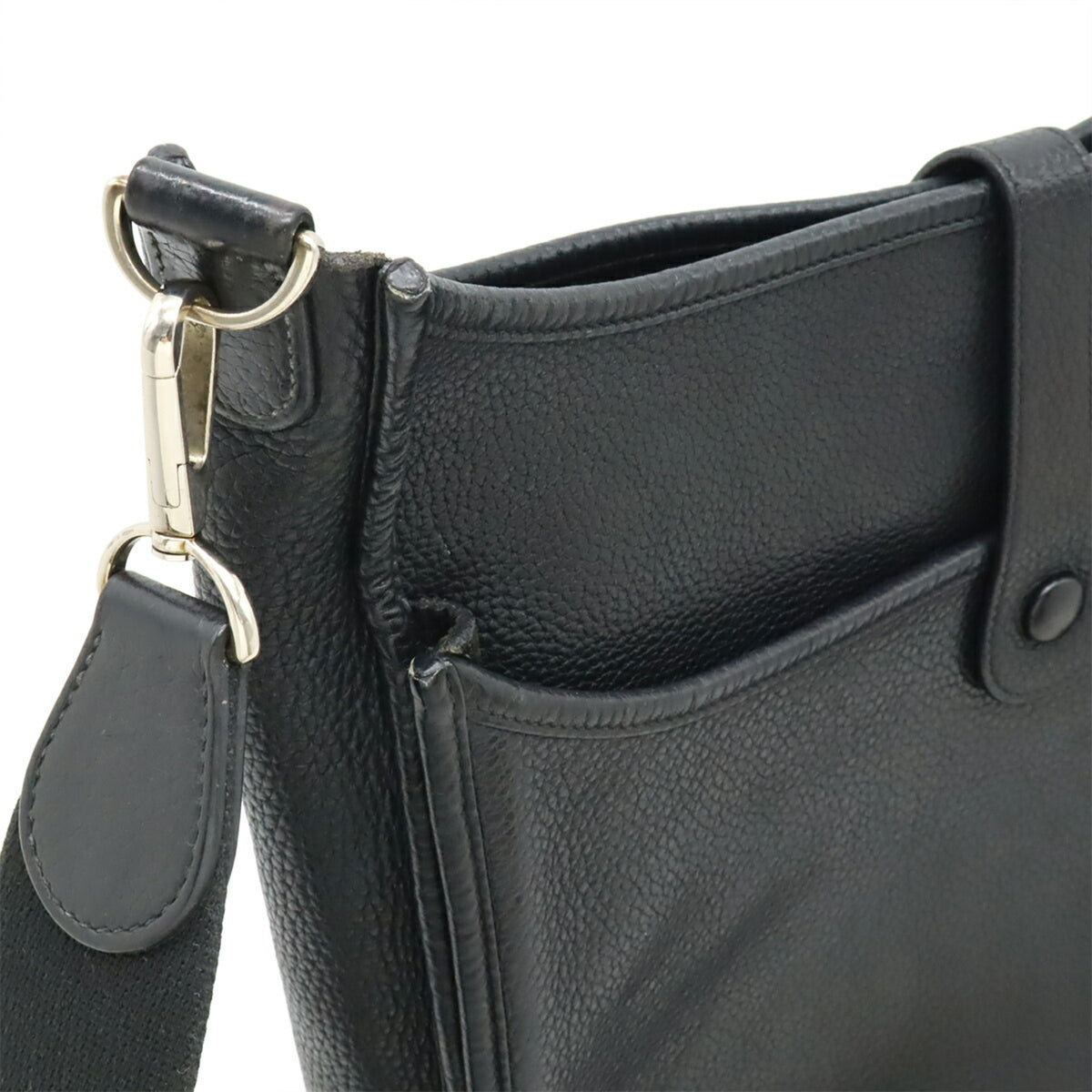 Hermes Black Taurillon Clemence Leather Shoulder Bag (Pre-Owned)