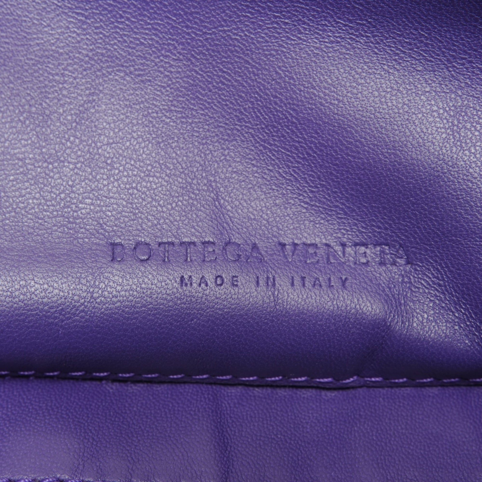 Bottega Veneta Intrecciato Purple Intrecciato Shoulder Bag (Pre-Owned)