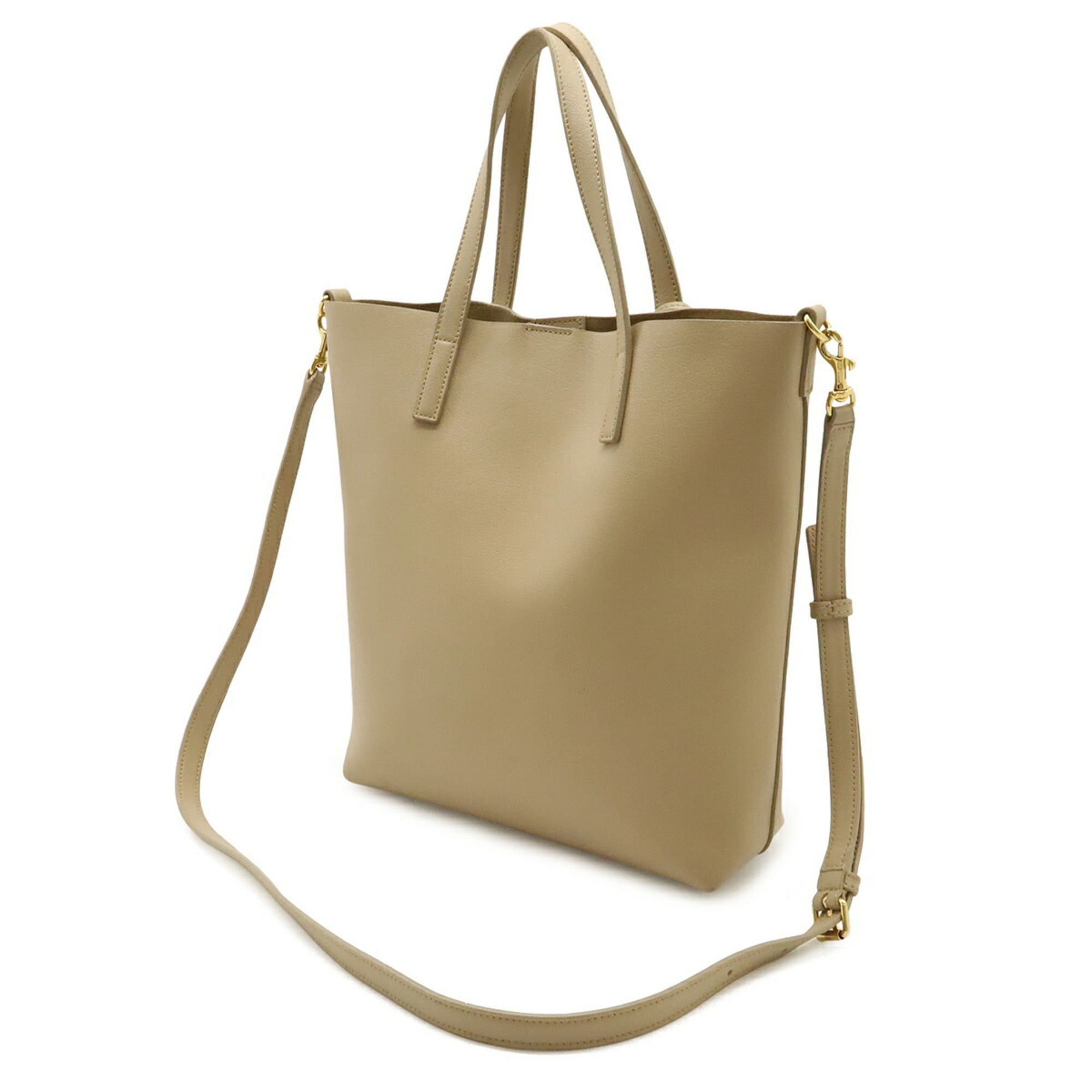 Yves Saint Laurent Beige Leather Tote Bag (Pre-Owned)