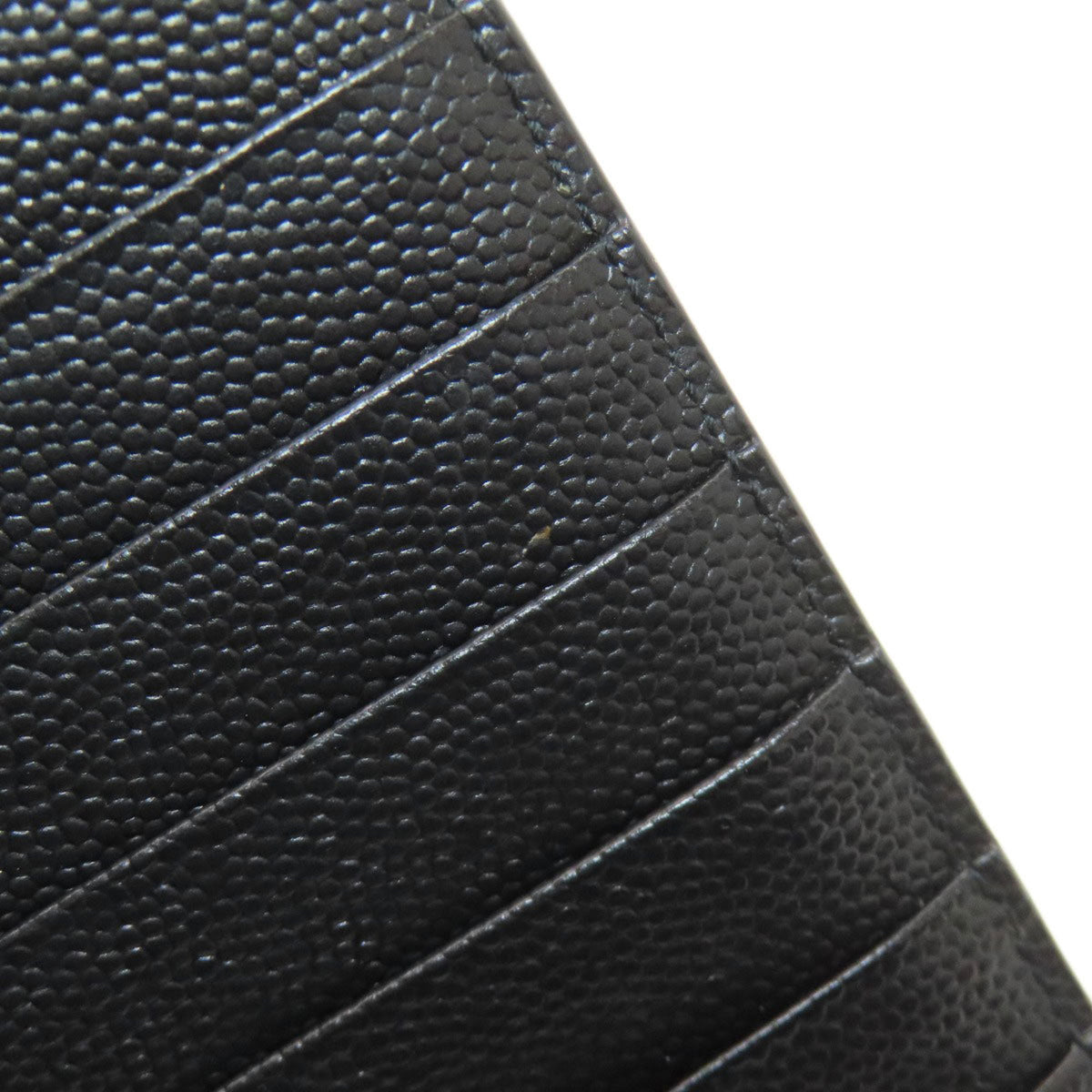 Yves Saint Laurent Black Leather Long Wallet (Bi-Fold) (Pre-Owned)