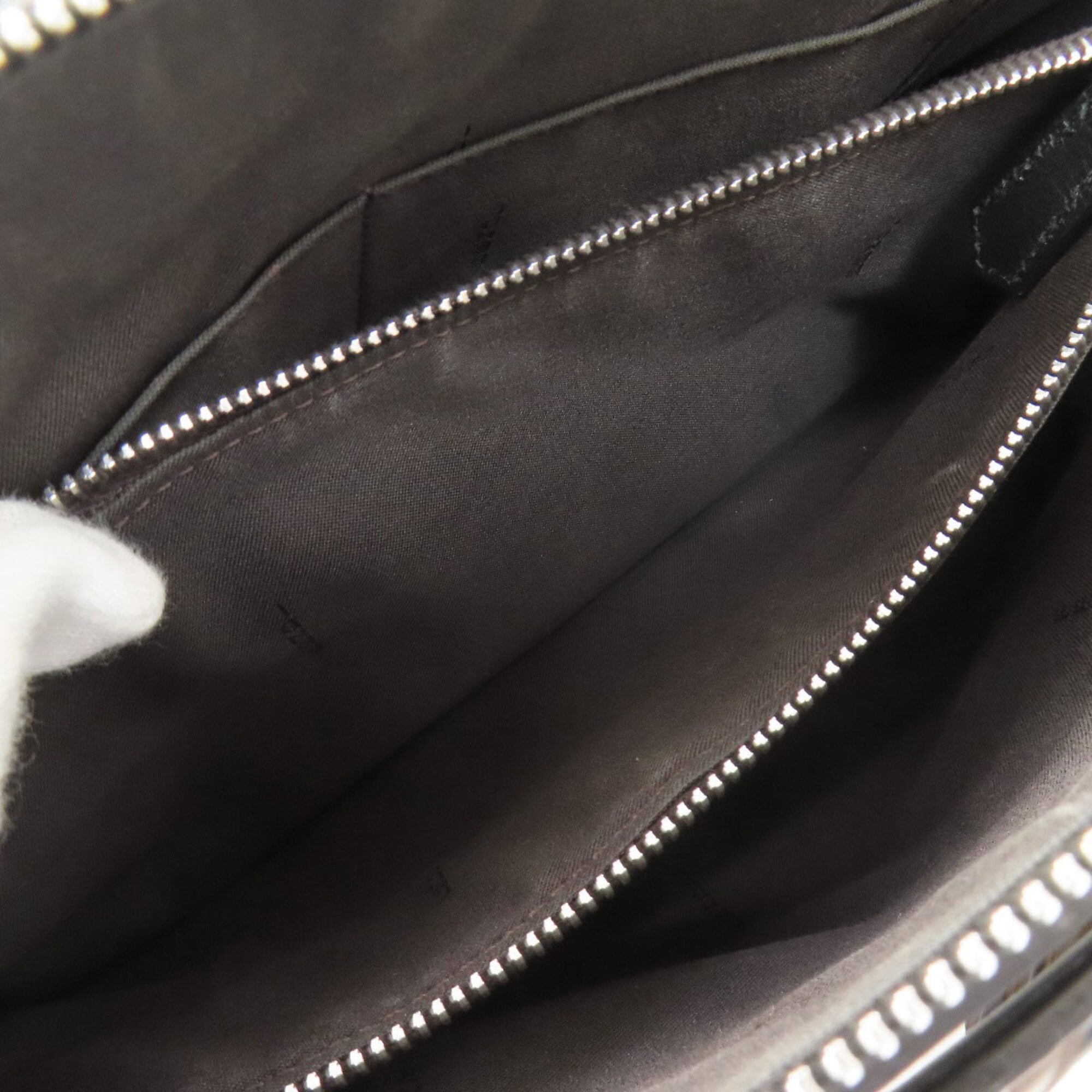 Fendi Black Brown Leather Handbag (Pre-Owned)