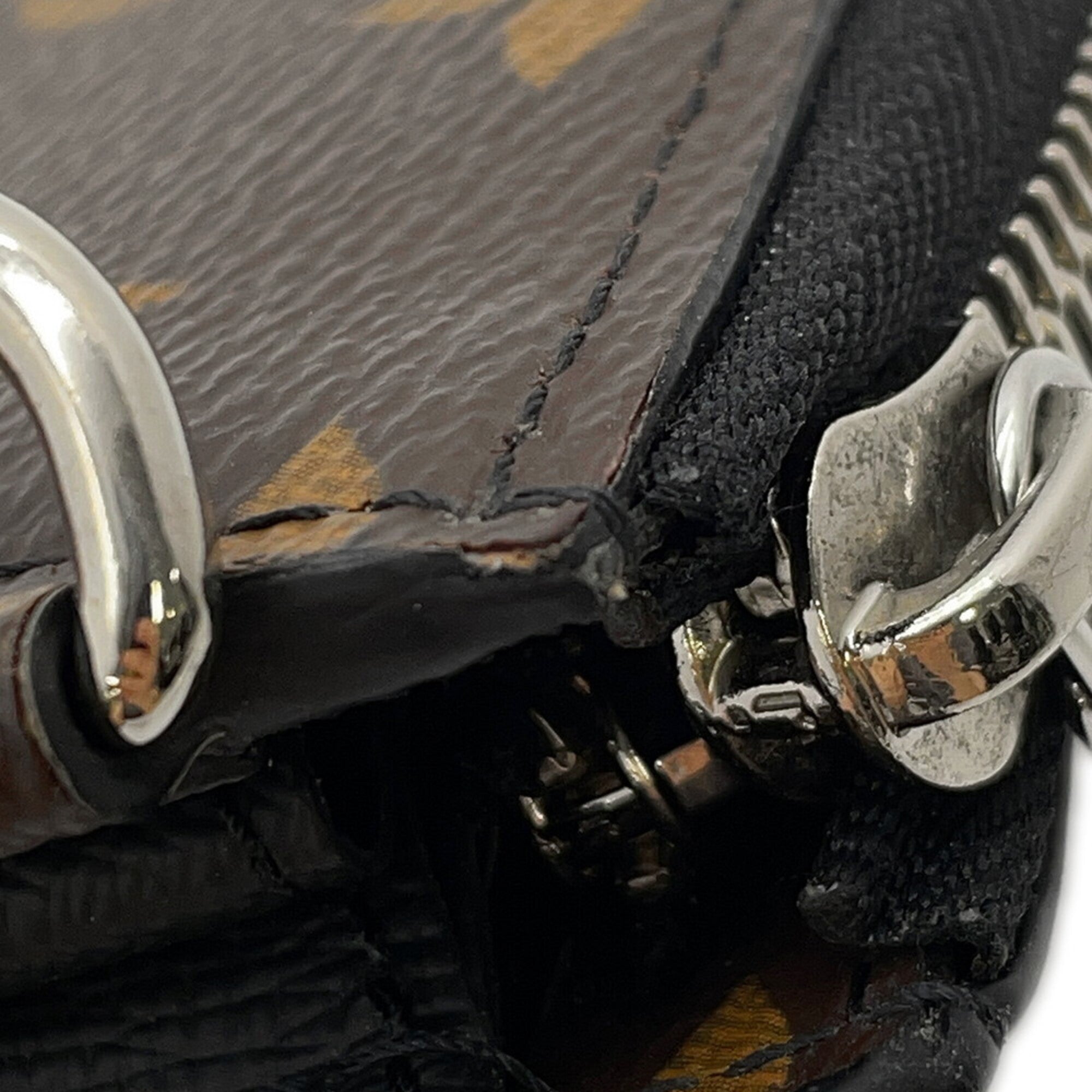 Louis Vuitton Monogram Macassar Black Noir Long Wallet (Bi-Fold) (Pre-Owned)