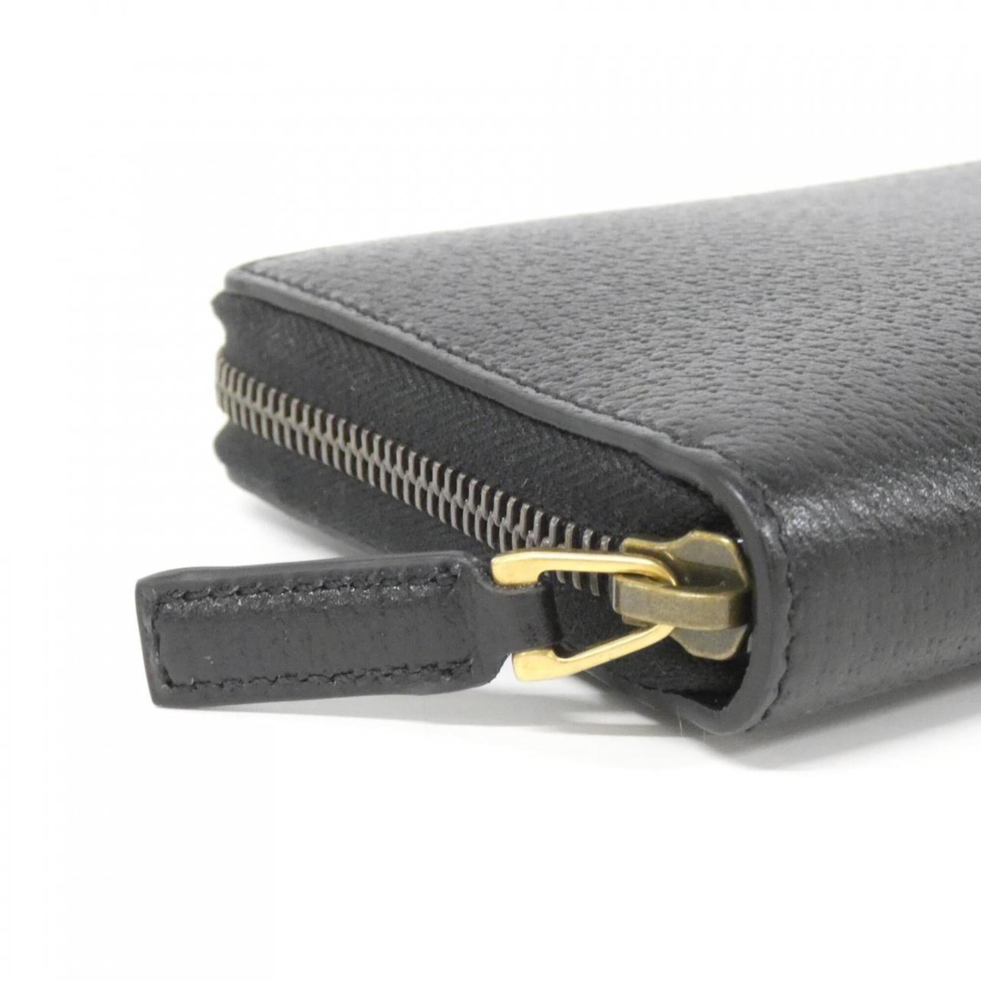 Gucci Black Leather Long Wallet (Bi-Fold) (Pre-Owned)