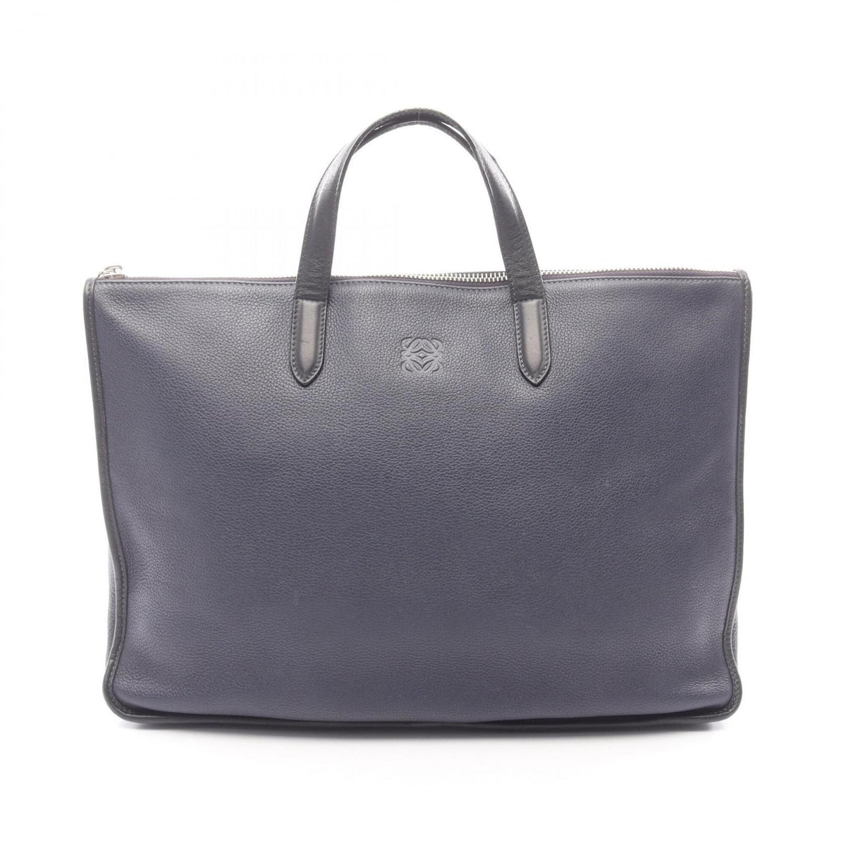 Loewe Black Navy Leather Briefcase Handbag (Pre-Owned)