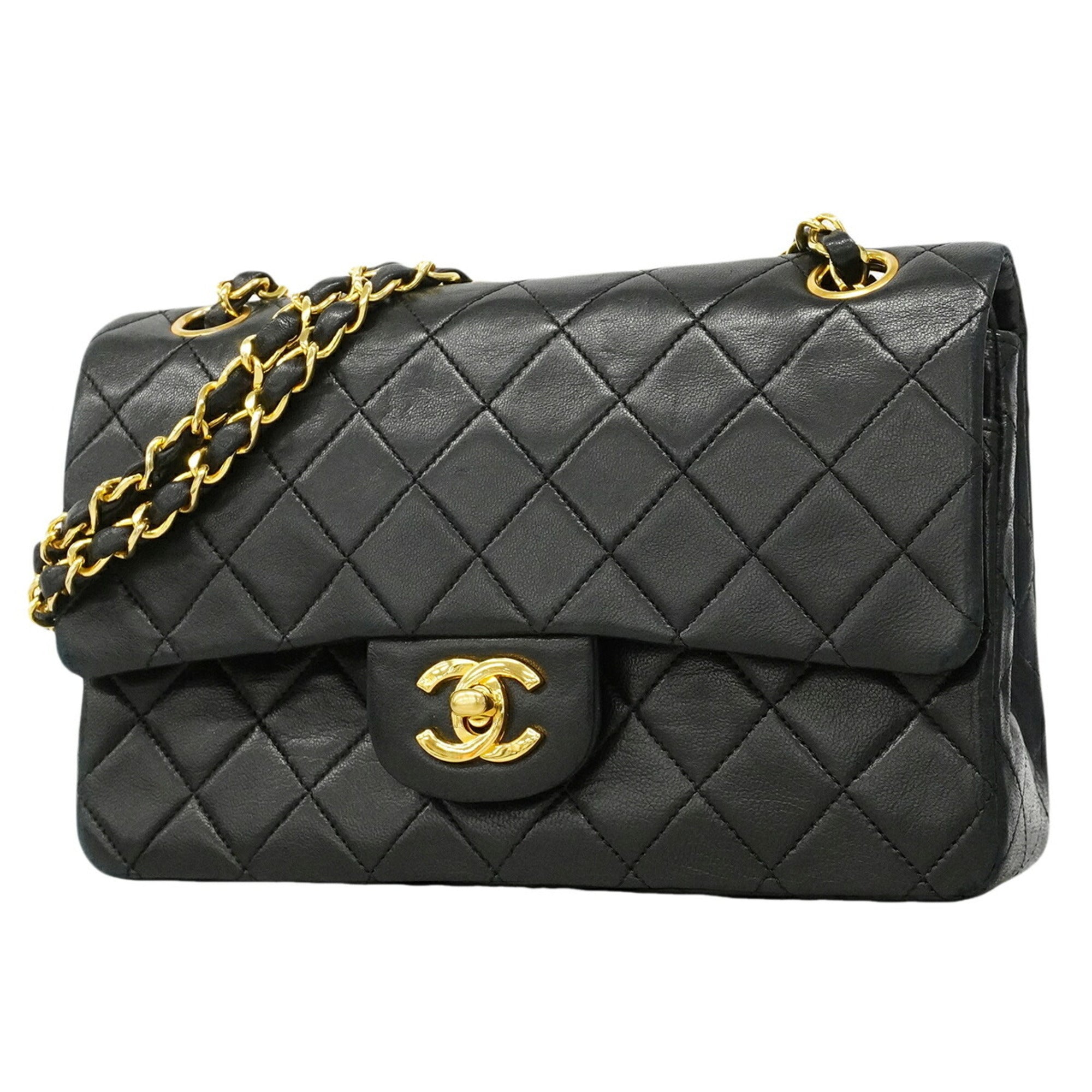 Chanel Black Leather Shoulder Bag (Pre-Owned)