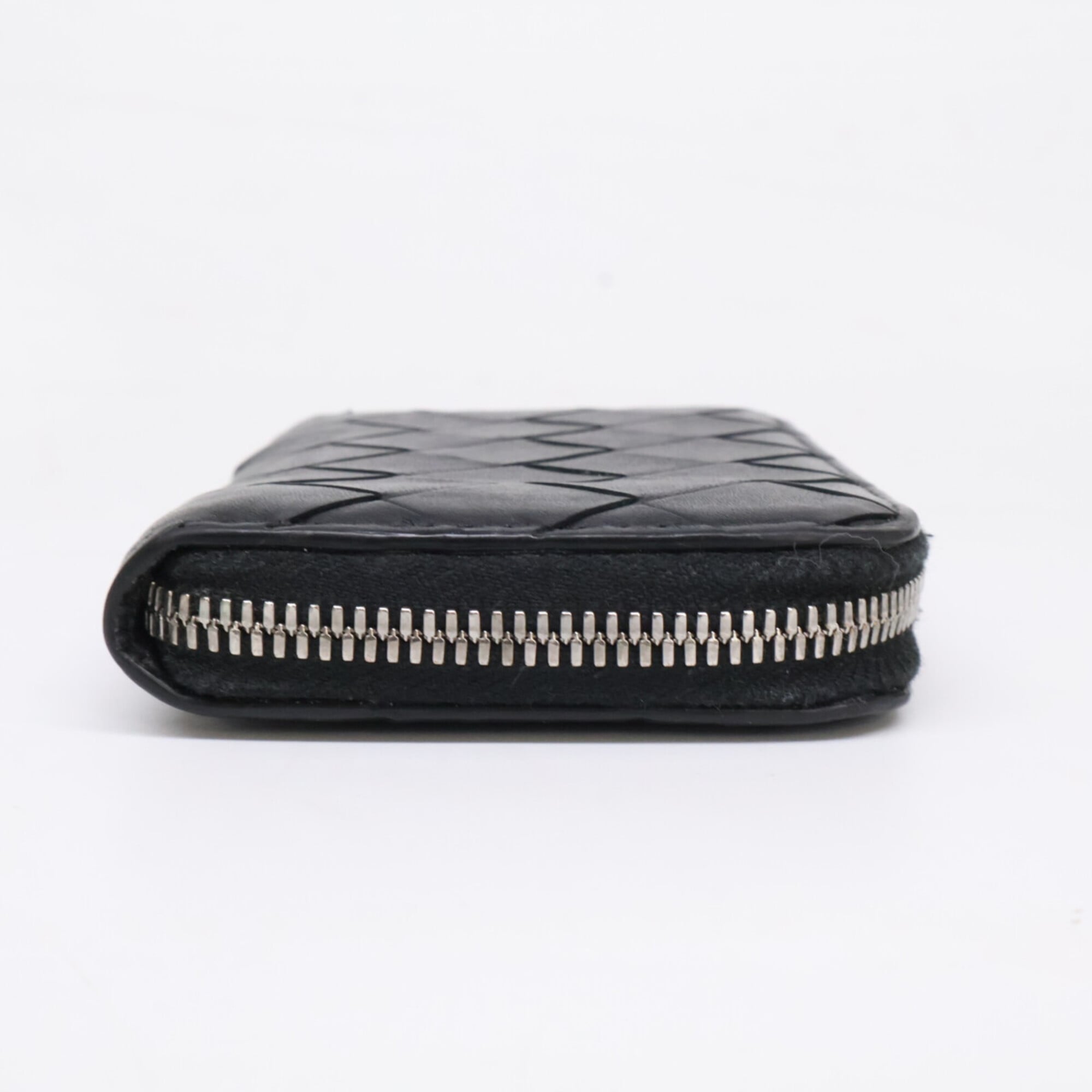 Bottega Veneta Black Leather Long Wallet (Bi-Fold) (Pre-Owned)