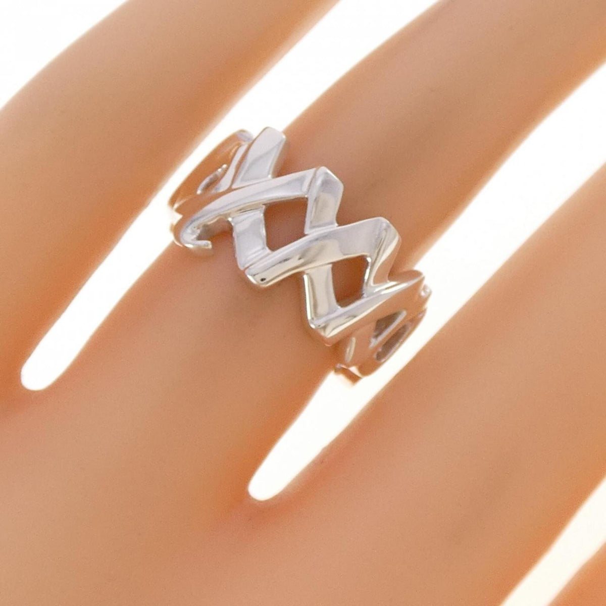 Tiffany Gold Silver 925 Band Ring (Pre-Owned)