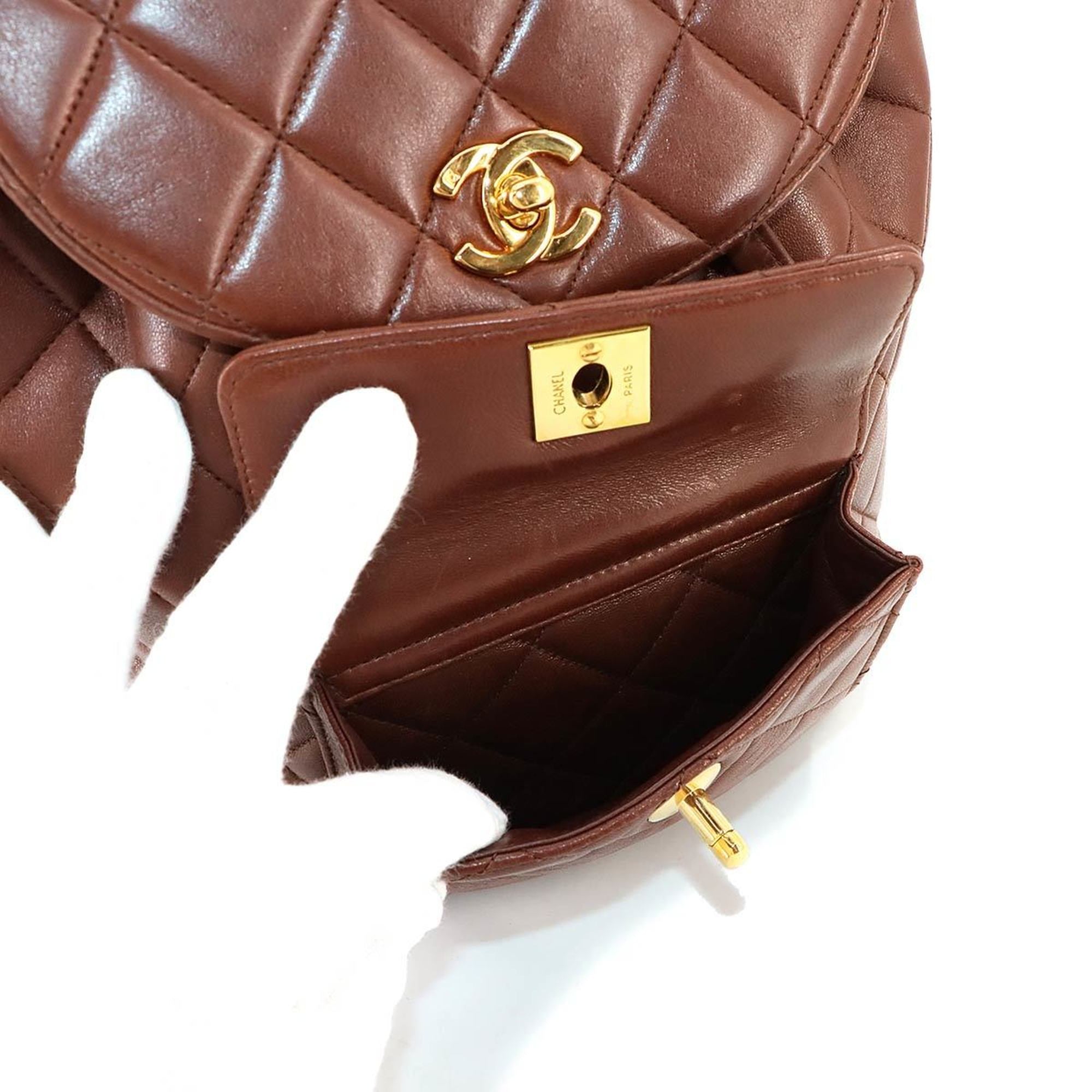Chanel Brown Leather Backpack (Pre-Owned)