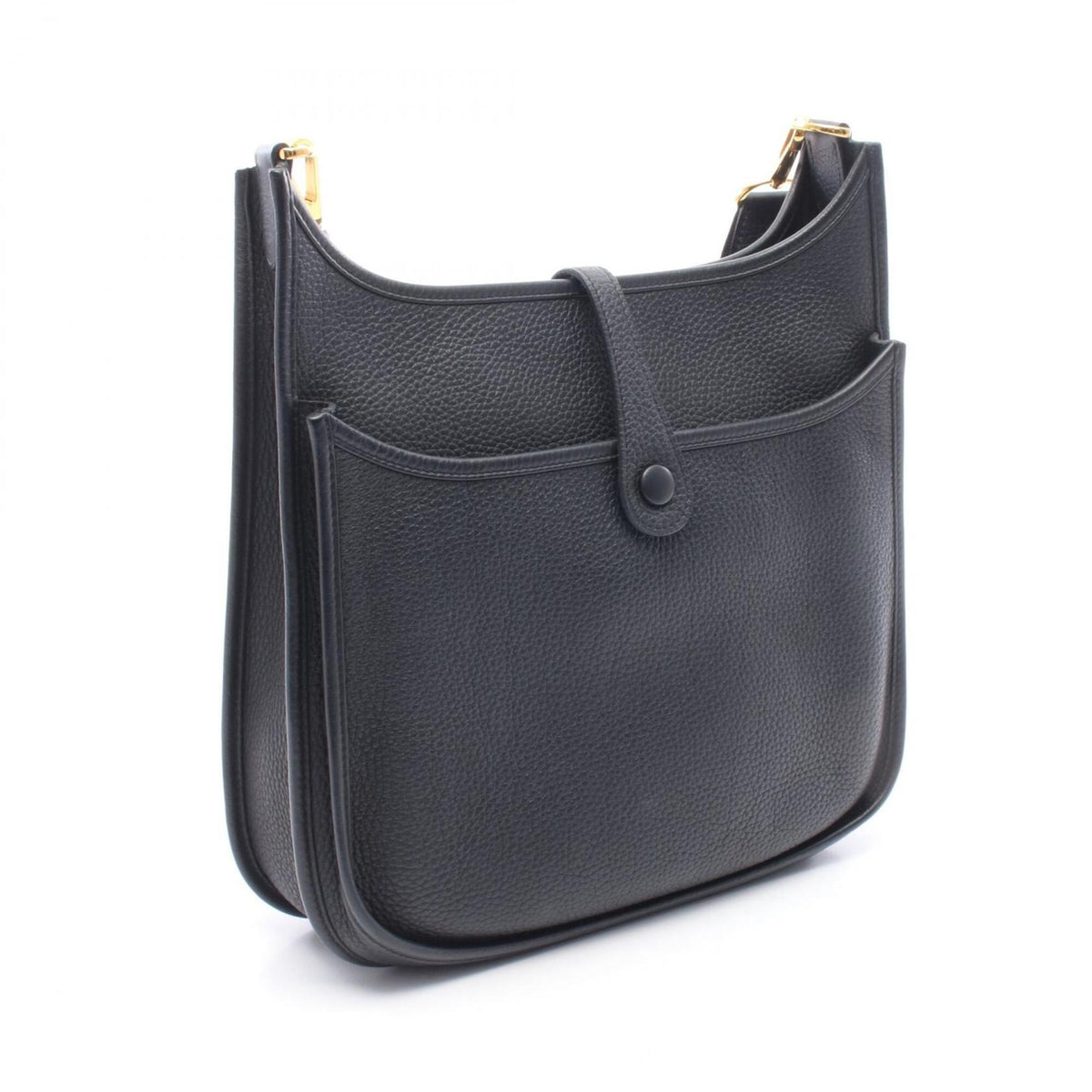 Hermes Black Taurillon Clemence Leather Handbag Shoulder Bag (Pre-Owned)