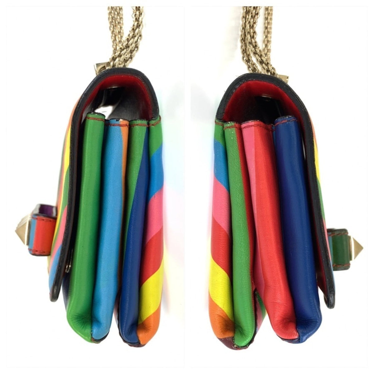 Valentino Multi-Color Leather Shoulder Bag (Pre-Owned)