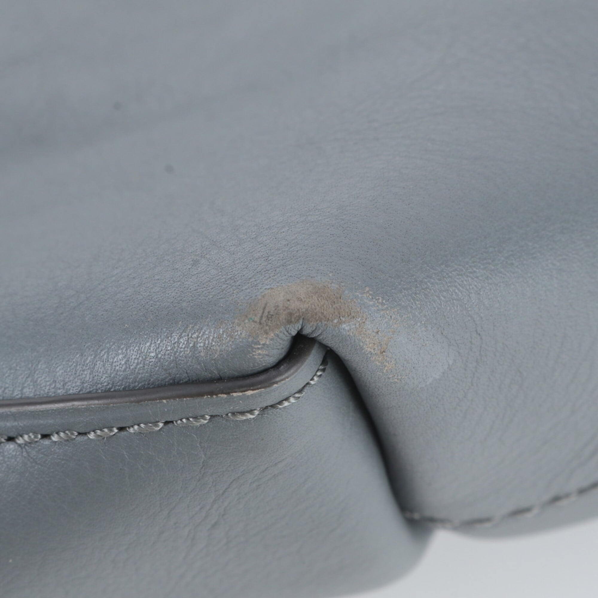 Coach Gray Leather Shoulder Bag Tote Bag (Pre-Owned)