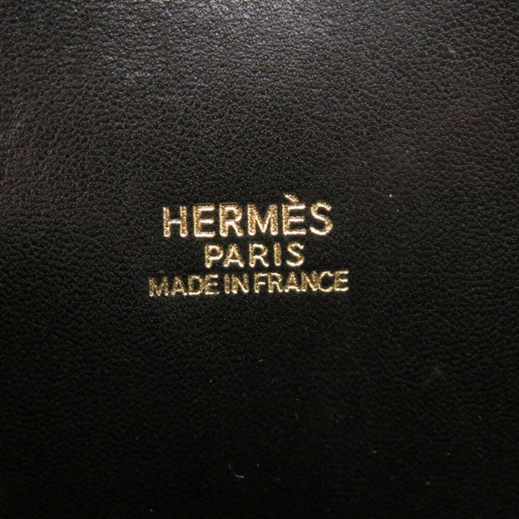 Hermes Black Box Calf Leather Handbag (Pre-Owned)