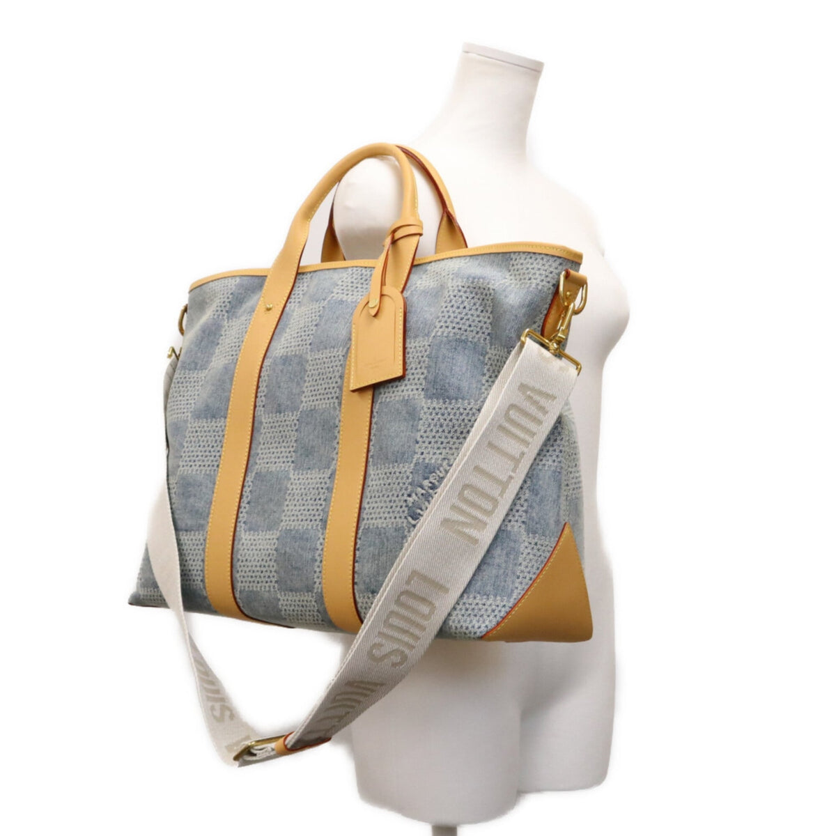 Louis Vuitton Gold Denim Tote Bag (Pre-Owned)