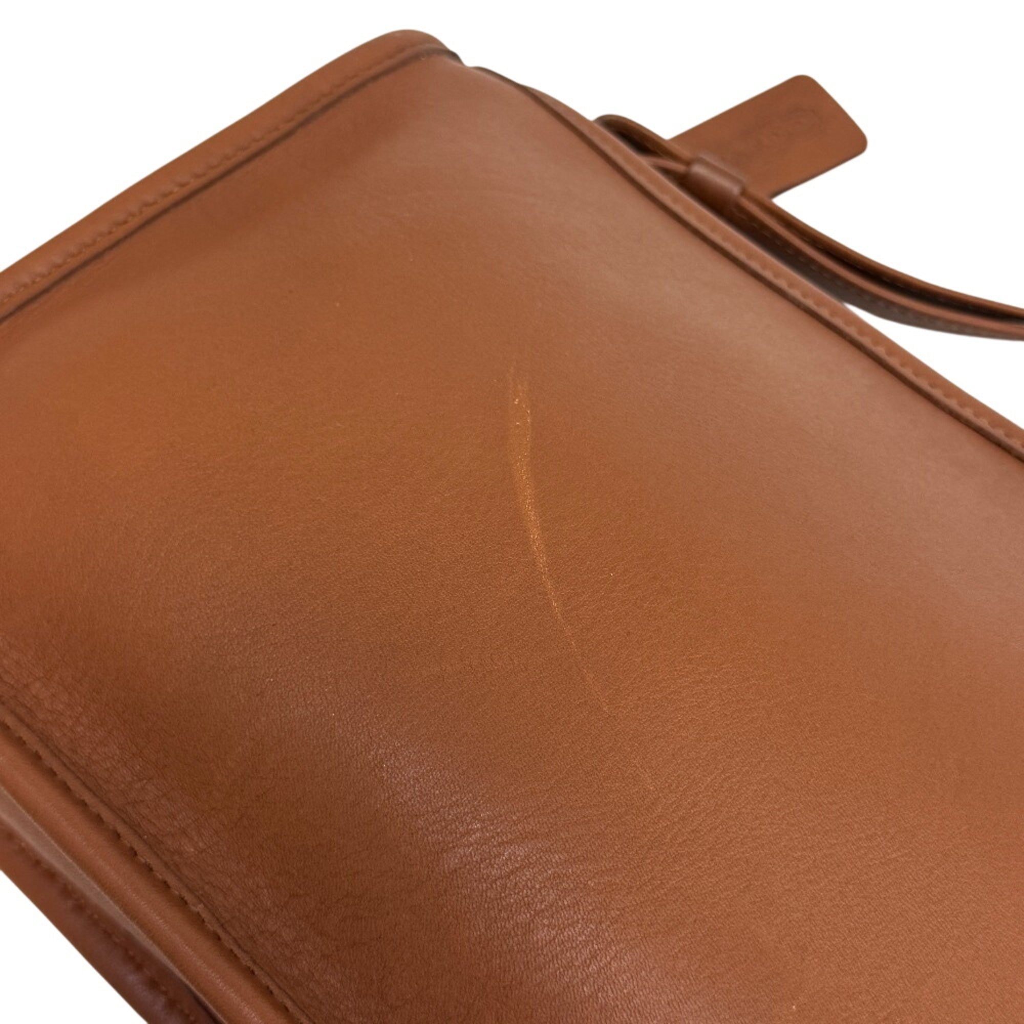 Coach Brown Leather Clutch Bag (Pre-Owned)