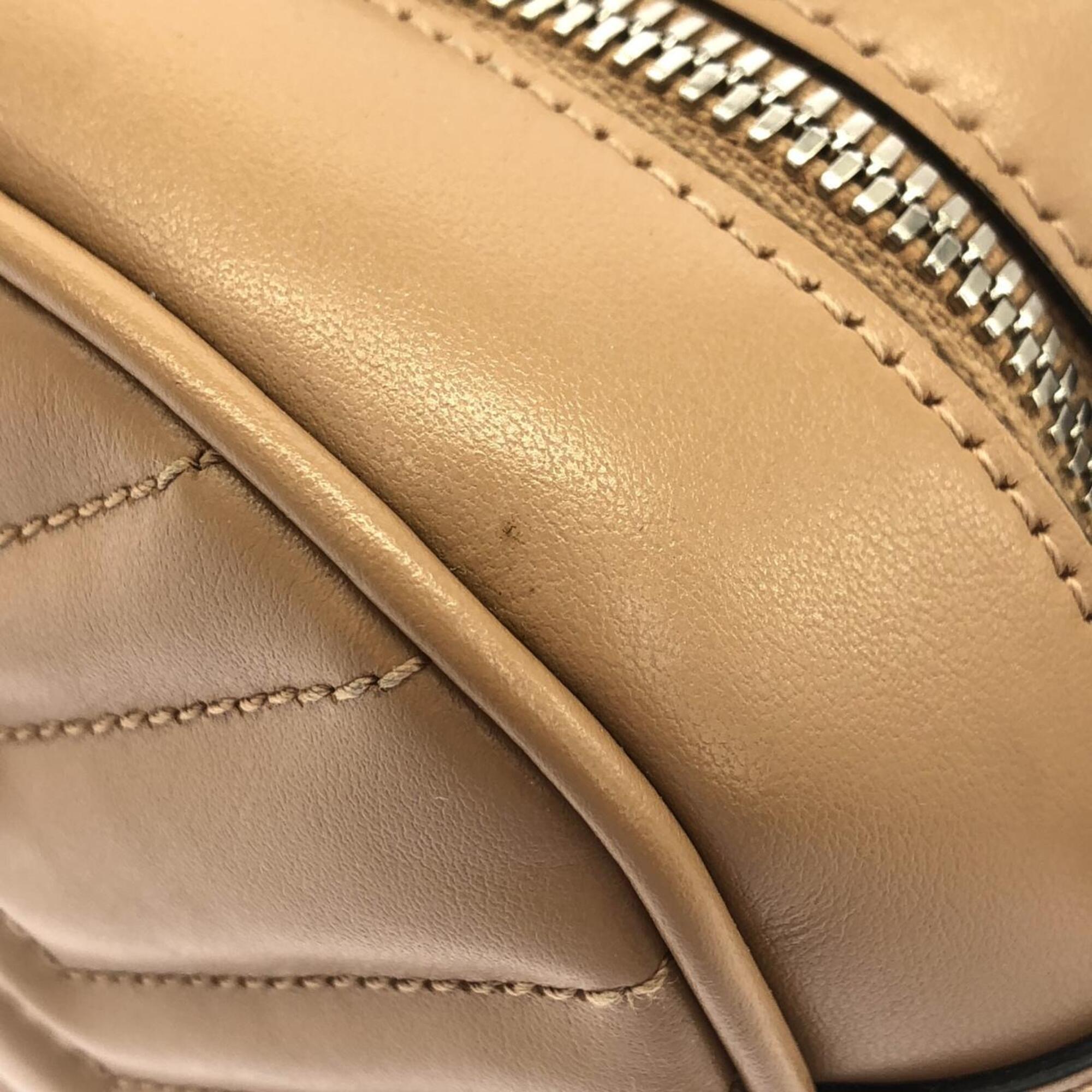 Gucci Beige Quilting Leather Shoulder Bag (Pre-Owned)