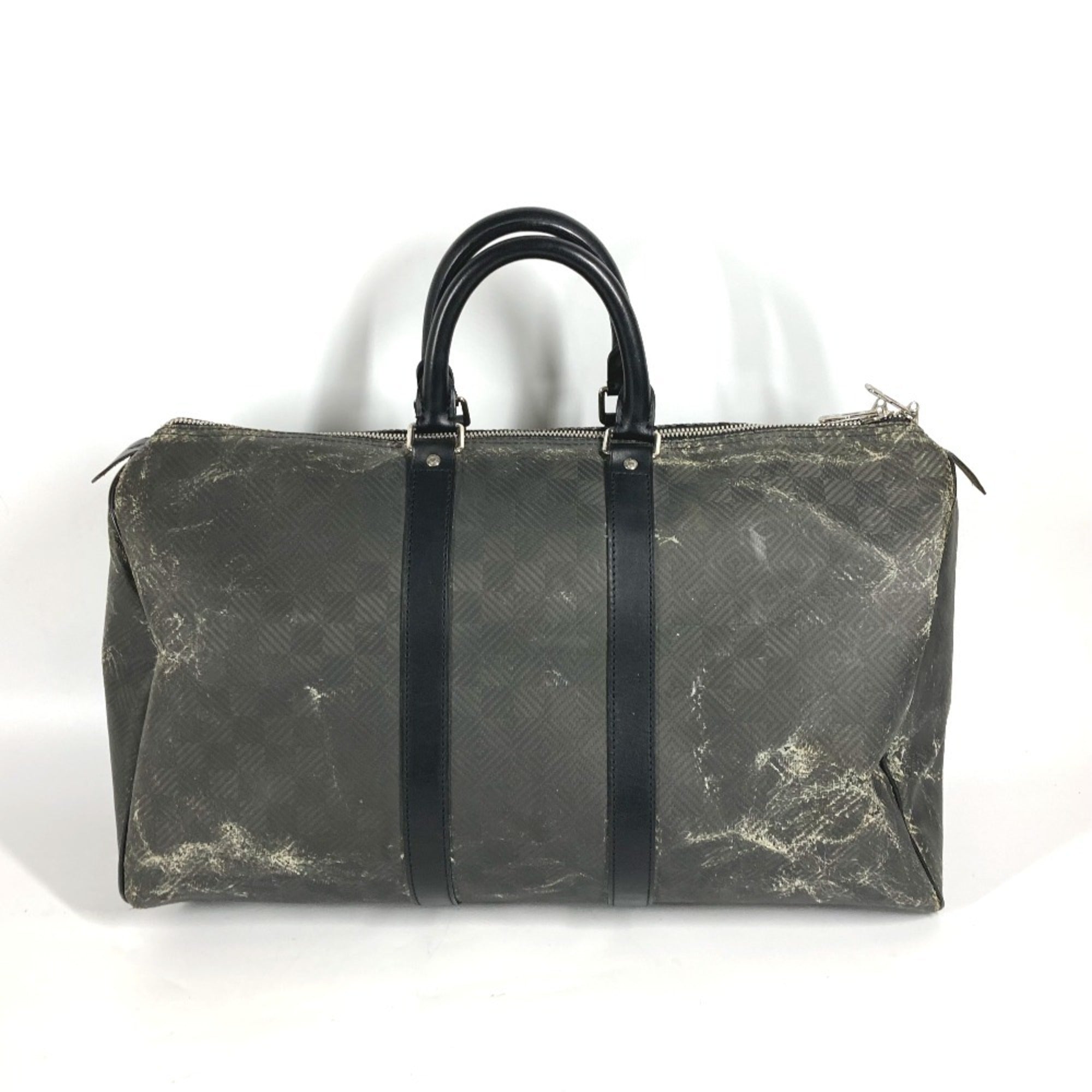 Louis Vuitton Black Noir Canvas Damier Canvas Boston Bag (Pre-Owned)