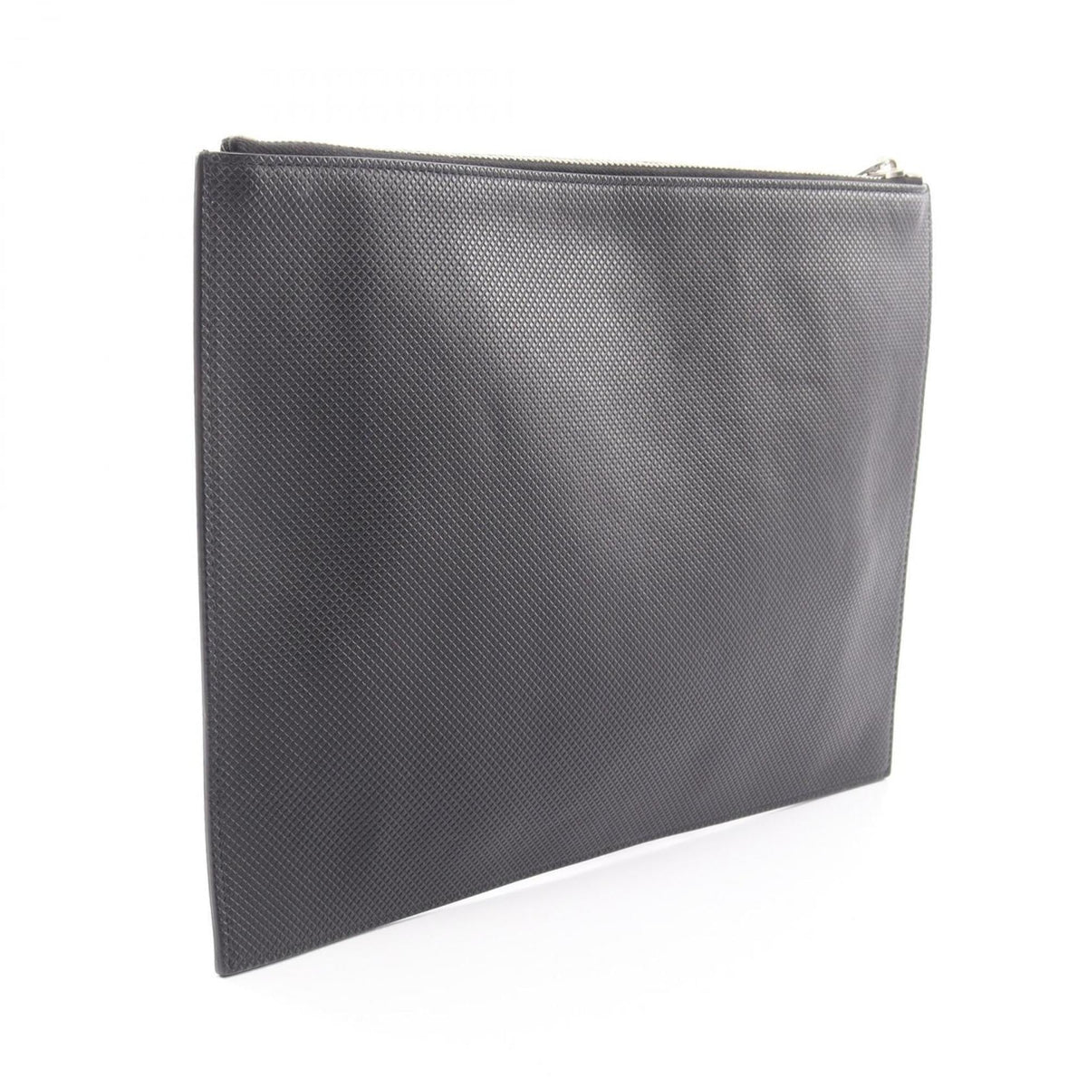Bottega Veneta Black Leather Clutch Bag Handbag (Pre-Owned)