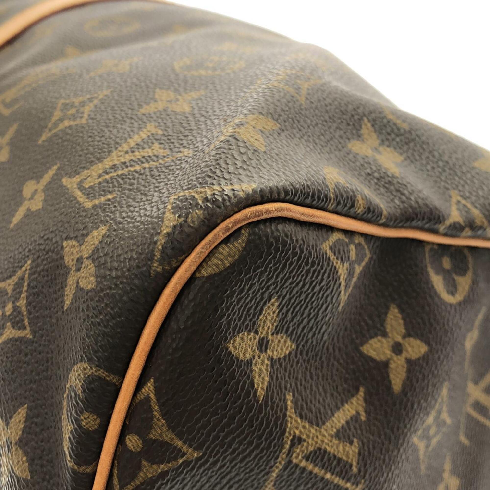 Louis Vuitton Marron Coated Canvas Boston Bag (Pre-Owned)