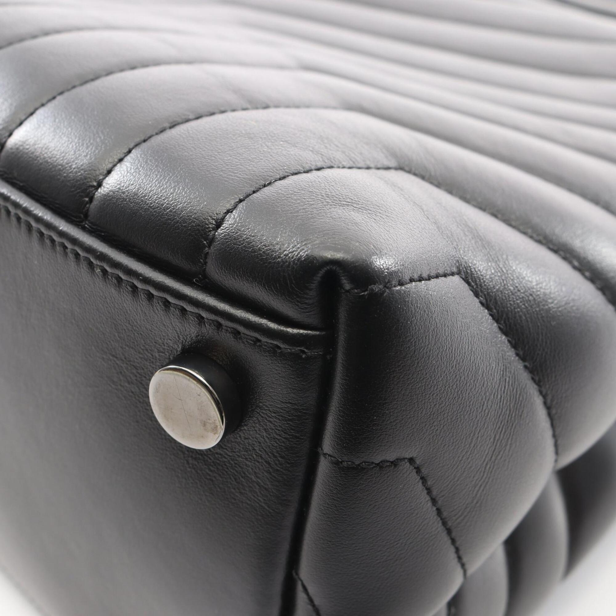 Yves Saint Laurent Black Leather Handbag Shoulder Bag (Pre-Owned)
