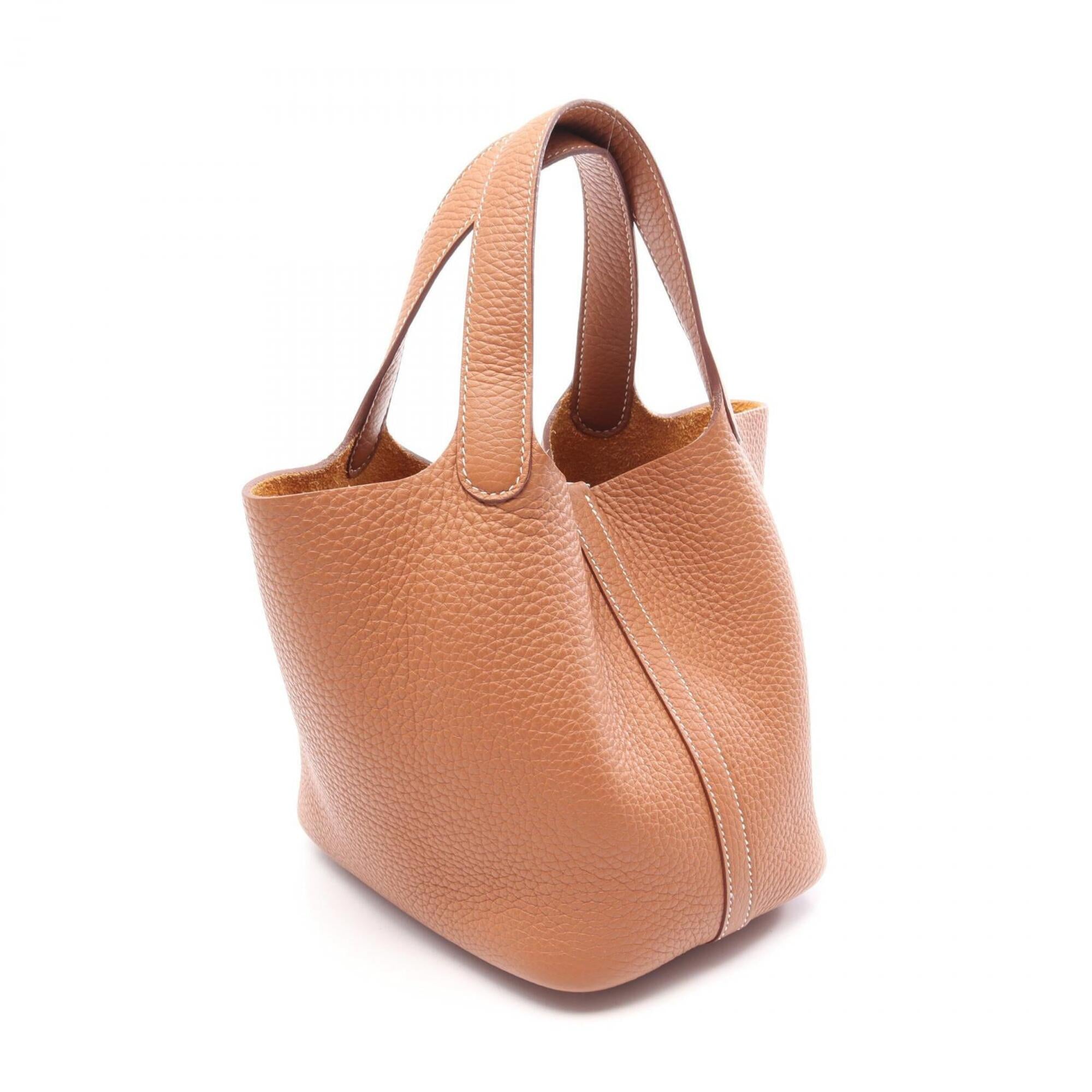 Hermes Brown Taurillon Clemence Leather Handbag (Pre-Owned)