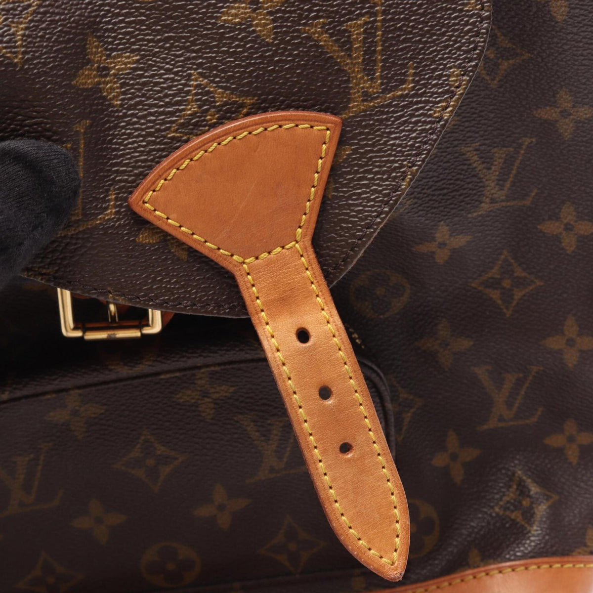 Louis Vuitton Brown Monogram Coated Canvas Backpack Handbag (Pre-Owned)