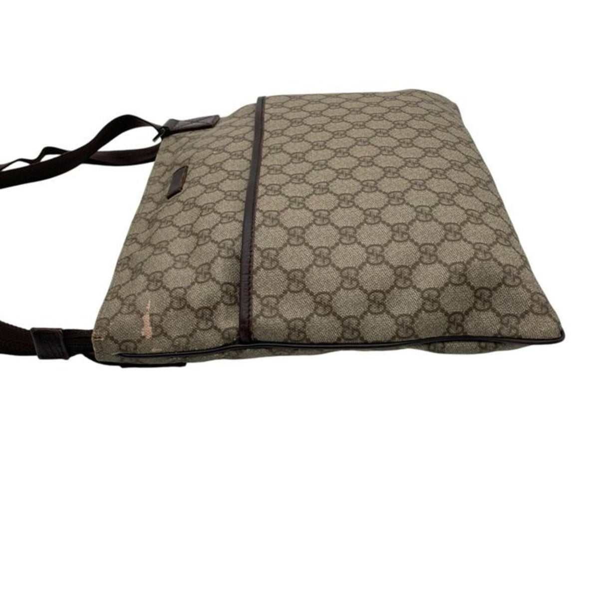 Gucci Beige Brown Gg Supreme Messenger Bag Shoulder Bag (Pre-Owned)