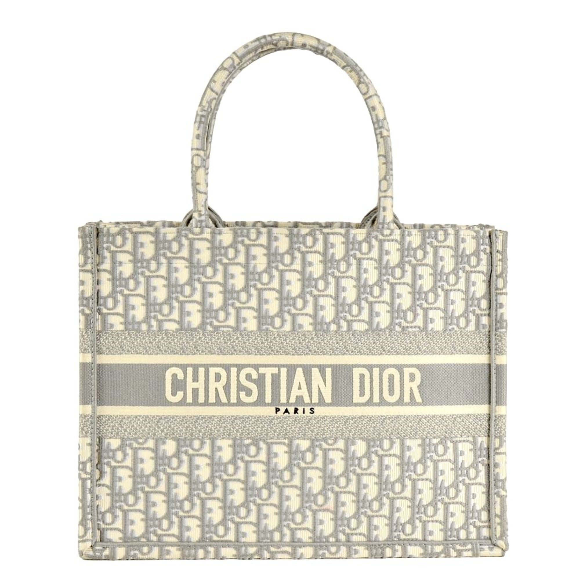 Christian Dior Gray Canvas Tote Bag (Pre-Owned)