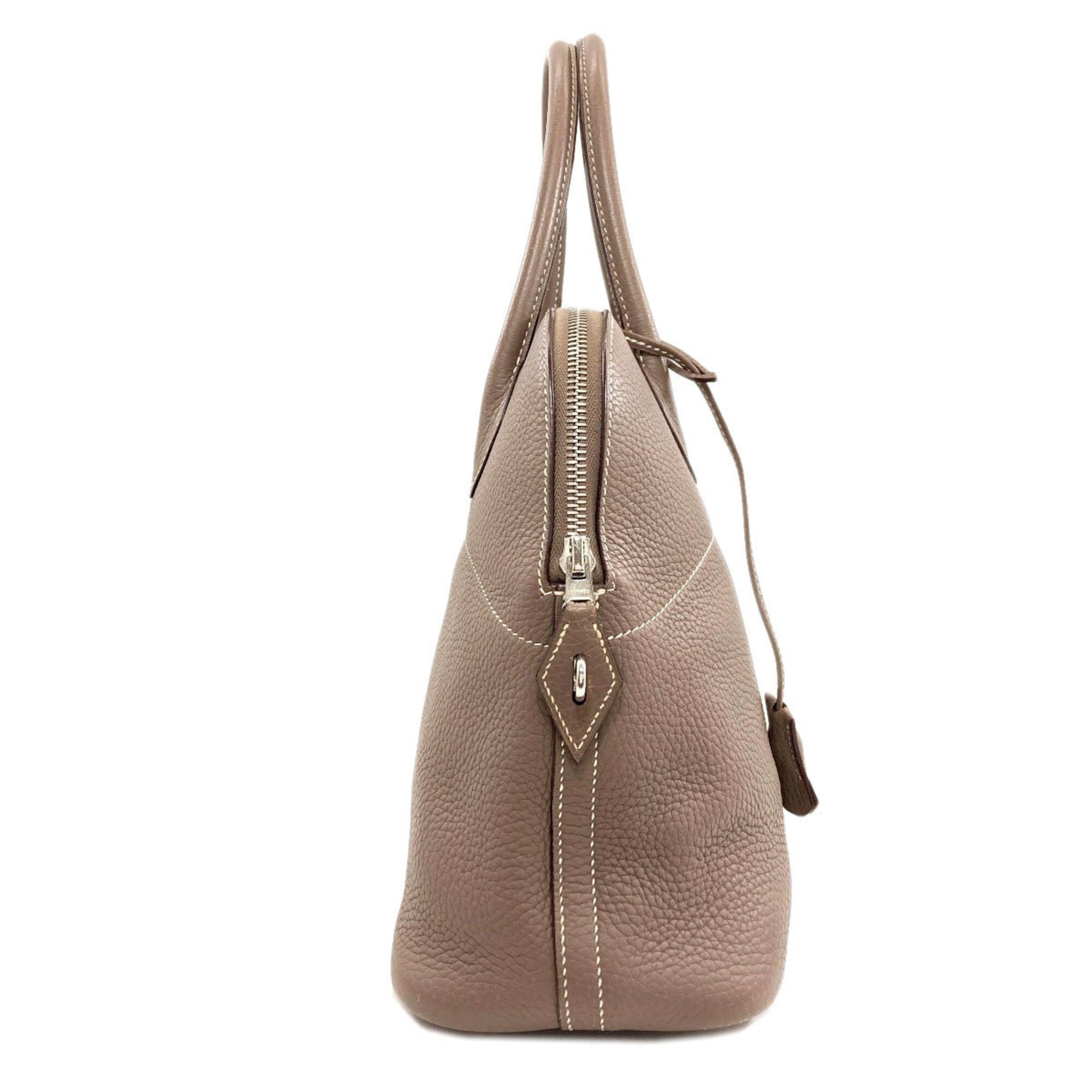 Hermes Etoupe Gray Taurillon Clemence Leather Handbag (Pre-Owned)