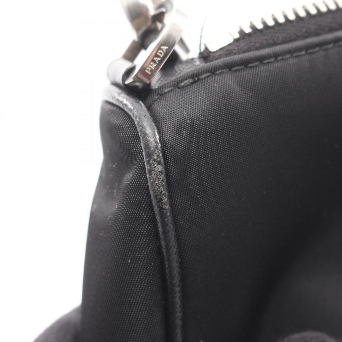 Prada Black Nylon Saffiano Triangle Shoulder Bag (Pre-Owned)