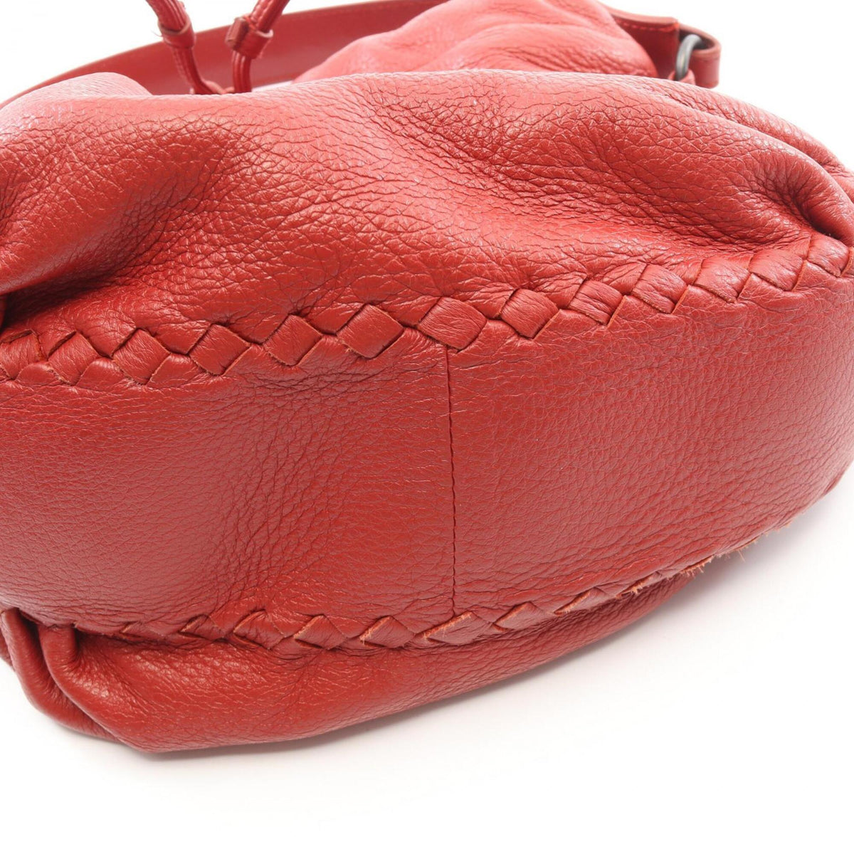 Bottega Veneta Red Color Leather Handbag (Pre-Owned)