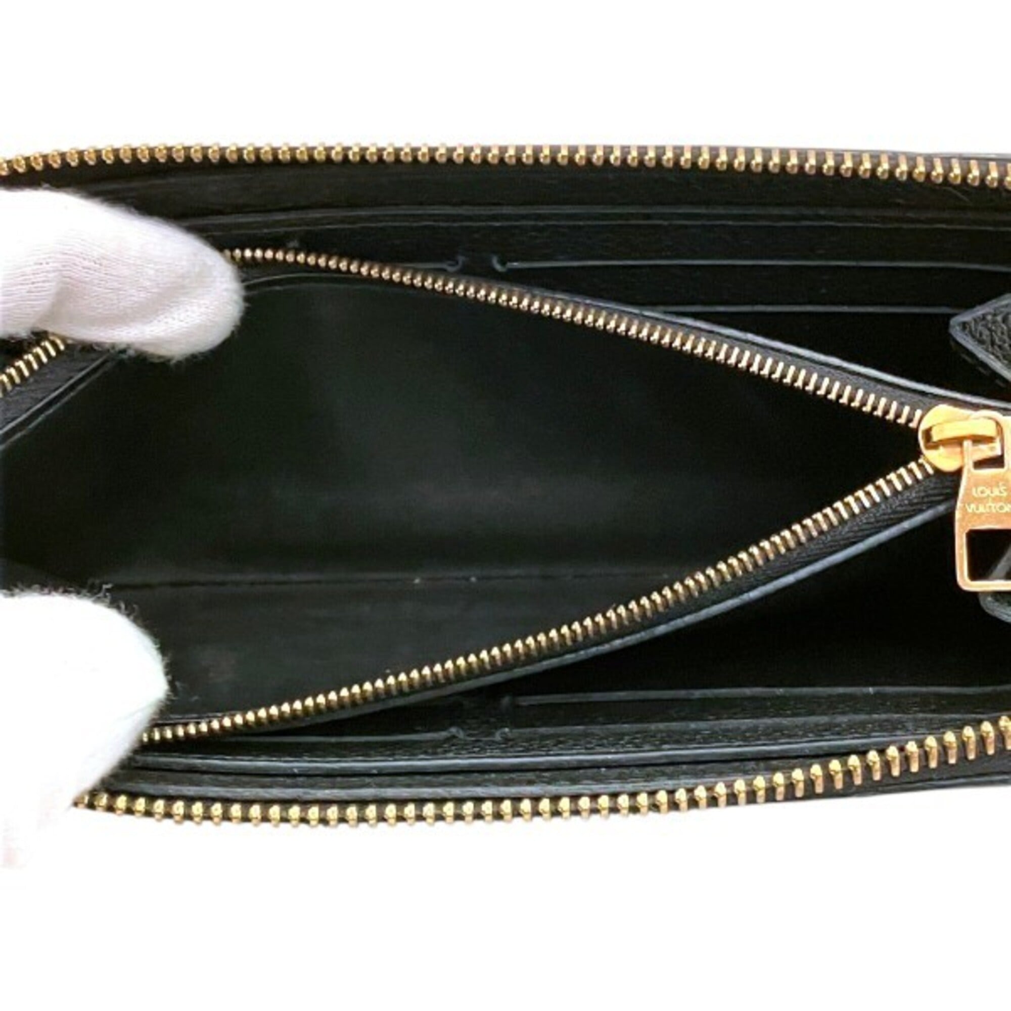 Louis Vuitton Black Noir Leather Coin Purse/Coin Case (Pre-Owned)