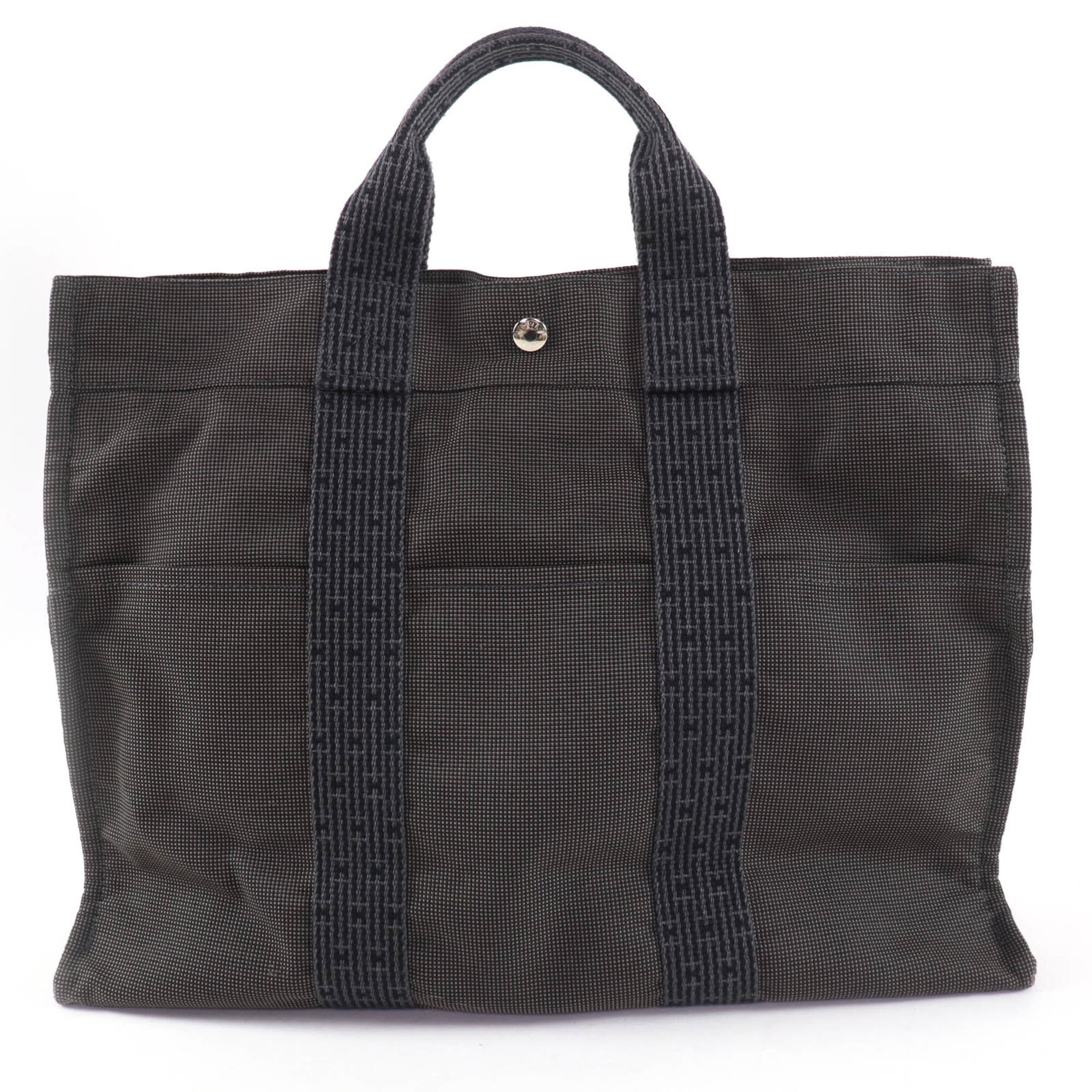 Hermes Her Line Gray Polyamide Polyester Tote Bag (Pre-Owned)