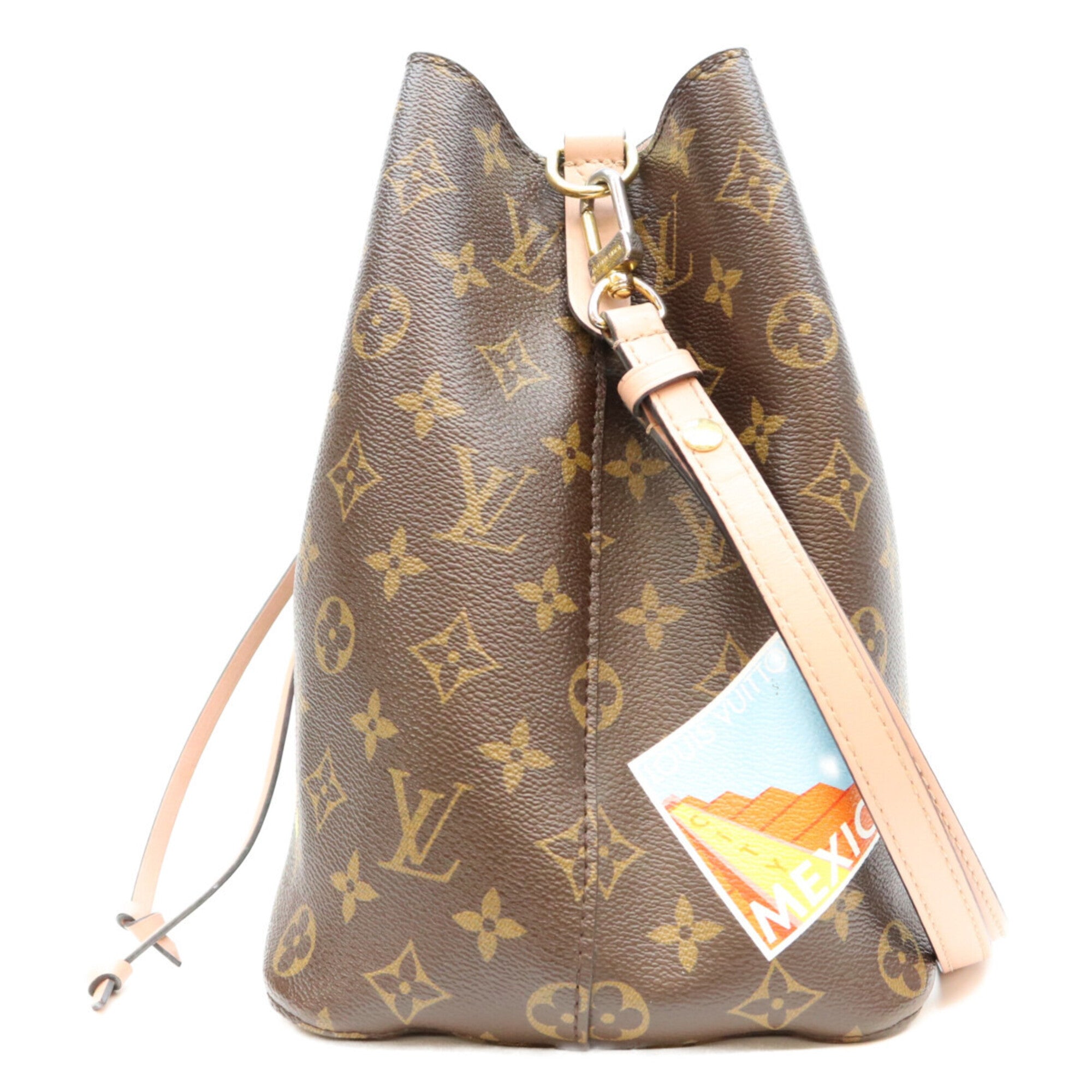 Louis Vuitton Brown Pink Monogram Shoulder Bag (Pre-Owned)